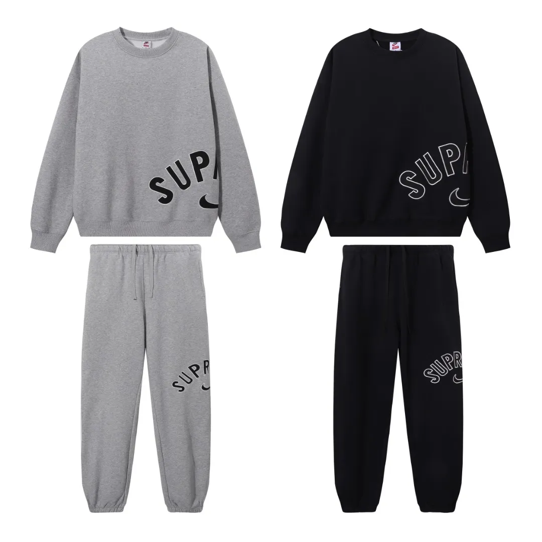 P180 sup jointly branded Nike embroidered fleece sweatshirt black gray SMLXL (round neck) sweatshirt size chart Size S M L XL waist 70 74 78 82 (elastic) pants length 100 102 104 106 hip 108 112 116 120