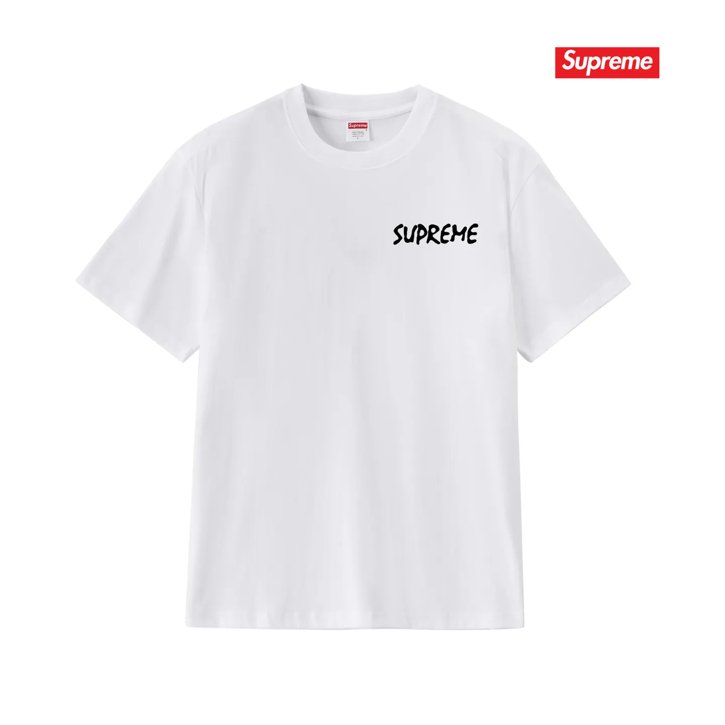 S180 P110💰 Sup small toe logo short-sleeved men's and women's new versatile pure cotton printed fashionable round neck casual top T-shirt. Loose fit. Made of 260 grams of combed cotton double yarn. From fabrics to accessories, all three standards are complete and follow the ZP. Imported Matsui company's slurry printing will never crack. The whole thing adopts three-needle five-thread technology. The neckline-shoulder seam-sleeve seam is double-lined, which looks more three-dimensional and textured.) The same process as the original version, classic version Feel free to compare zp. The whole piece adopts three-needle five-thread craftsmanship (neckline-shoulder seam-sleeve seam double thread, which looks more three-dimensional and textured). It has the same craftsmanship as the original original, classic version. Color: black, white, light gray, pink, navy. Size: S M L XL XXL