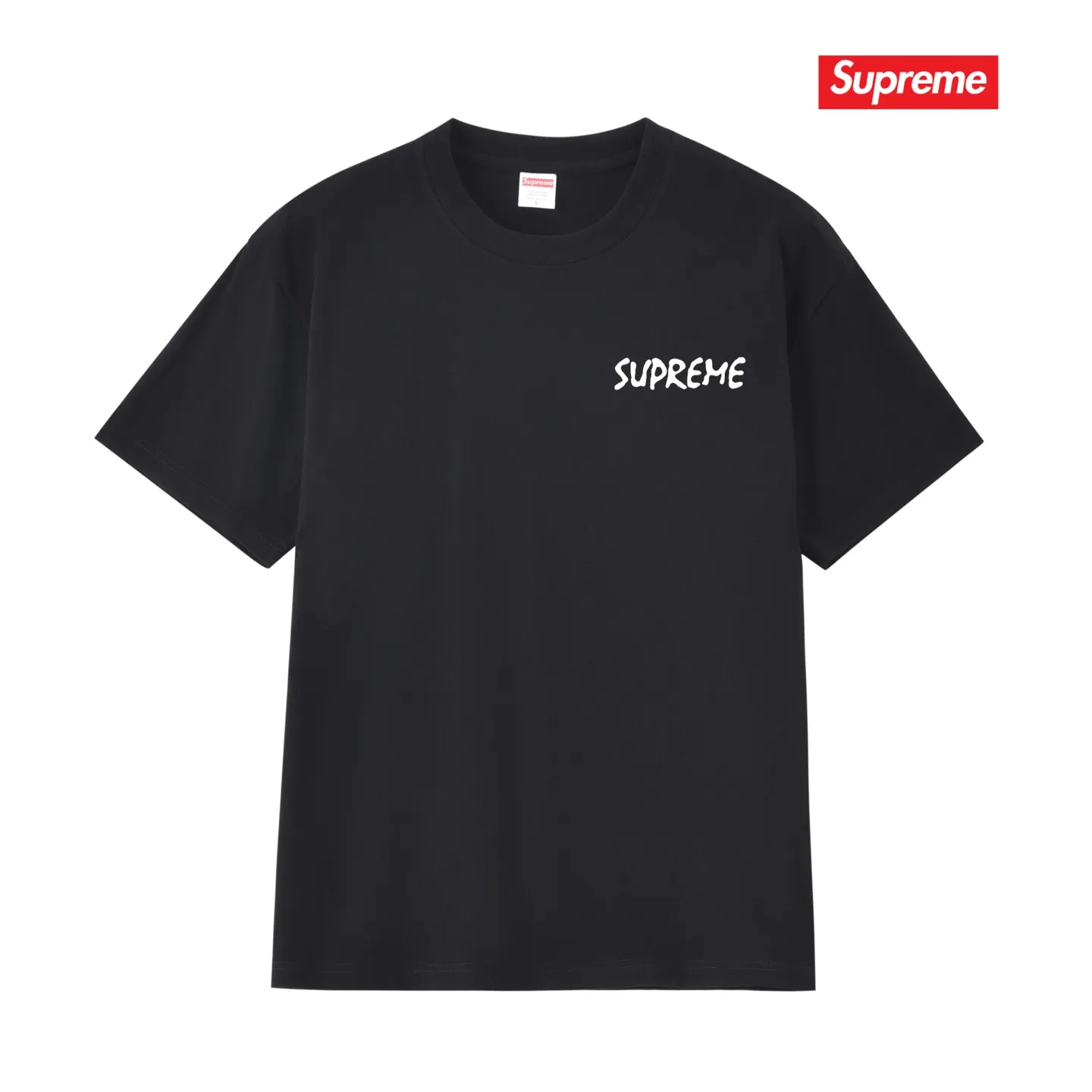S180 P110💰 Sup small toe logo short-sleeved men's and women's new versatile pure cotton printed fashionable round neck casual top T-shirt. Loose fit. Made of 260 grams of combed cotton double yarn. From fabrics to accessories, all three standards are complete and follow the ZP. Imported Matsui company's slurry printing will never crack. The whole thing adopts three-needle five-thread technology. The neckline-shoulder seam-sleeve seam is double-lined, which looks more three-dimensional and textured.) The same process as the original version, classic version Feel free to compare zp. The whole piece adopts three-needle five-thread craftsmanship (neckline-shoulder seam-sleeve seam double thread, which looks more three-dimensional and textured). It has the same craftsmanship as the original original, classic version. Color: black, white, light gray, pink, navy. Size: S M L XL XXL