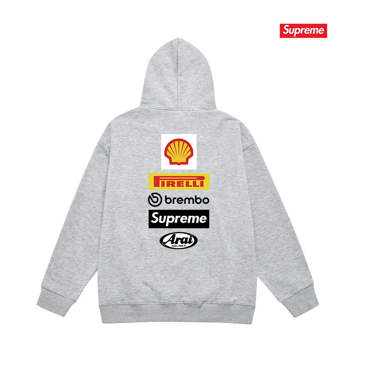 Style number S2082 #terry P160💰 Velvet P170💰 Supreme x DUCATI joint model SS24 WEEK16 LOGO TEE Logo printing on the back Hooded sweatshirt Made of 400g large terry 430g silver fox velvet (off-shoulder large version) fabric Soft texture without pilling Imported environmentally friendly printing glue Bright three-dimensional pattern Quality 💥Same style for men and women The upper body is fashionable Color: black white gray Size: S M L XL XXL