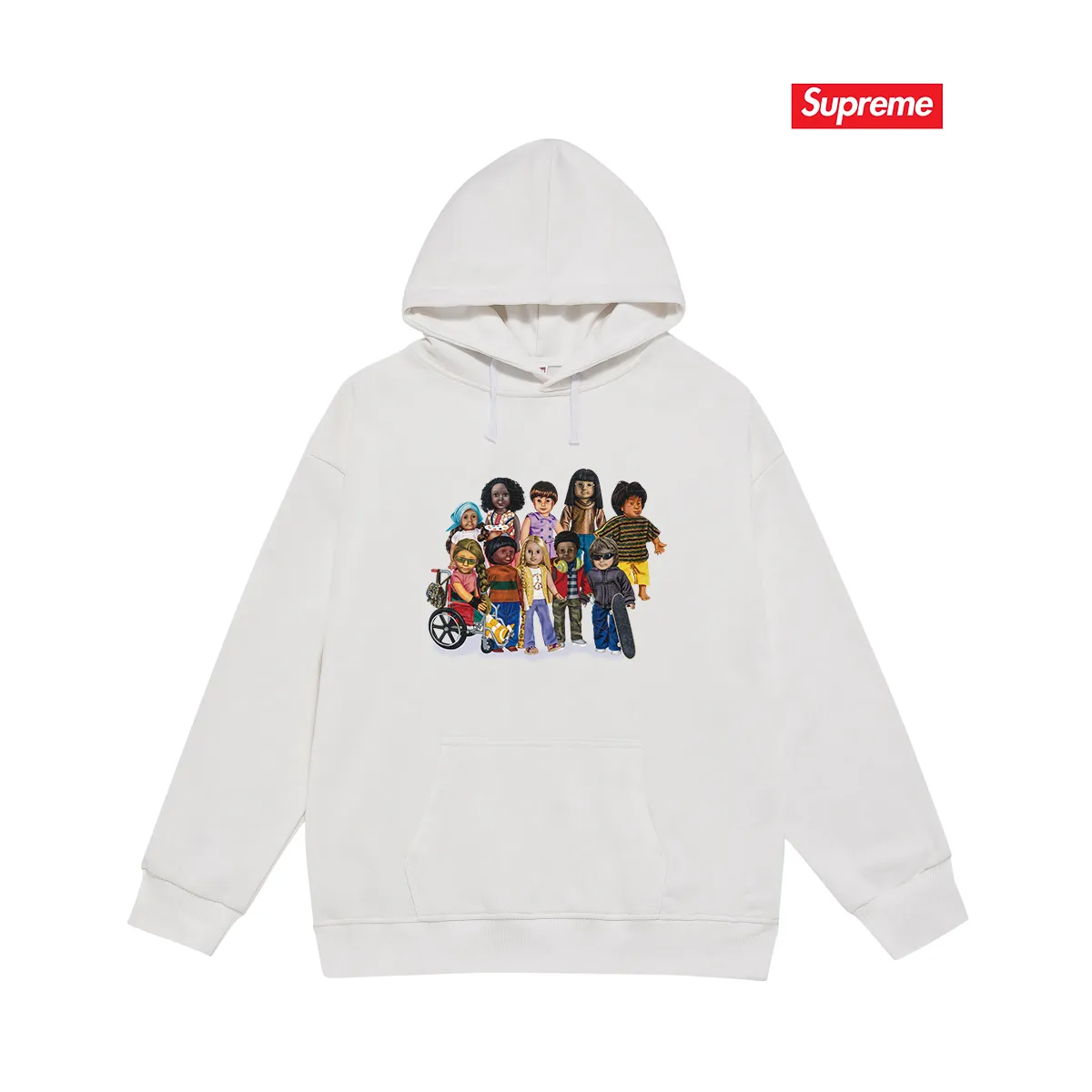 Style No. S2111 #terry P160💰 Velvet P170💰 SupremeSS23 spring and summer series Week1 CHILDREN TEE cartoon character print Balenciaga co-branded supreme printed hooded sweatshirt Made of 400g large terry 430g silver fox velvet (off-shoulder large version) fabric, soft texture and no pilling Imported environmentally friendly printing glue, bright and three-dimensional pattern, quality 💥Same style for men and women The upper body is fashionable Color: black white gray Size: S M L XL XXL