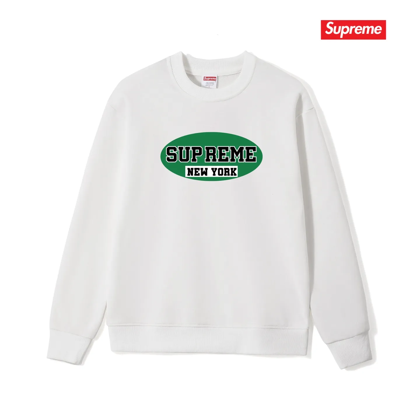 Style No. S1020 #terryp150💰 Velvet 160💰 Supreme SS23 Week 1 NEW YORK TEE Retro Logo Printed Round Neck Sweater Made of 400g large terry (drop shoulder large version) fabric, soft and non-pilling, imported environmentally friendly printing glue, bright and three-dimensional pattern, quality 💥Same style for men and women. The upper body is trendy. Color: Black White Gray Size: S M L XL XXL
