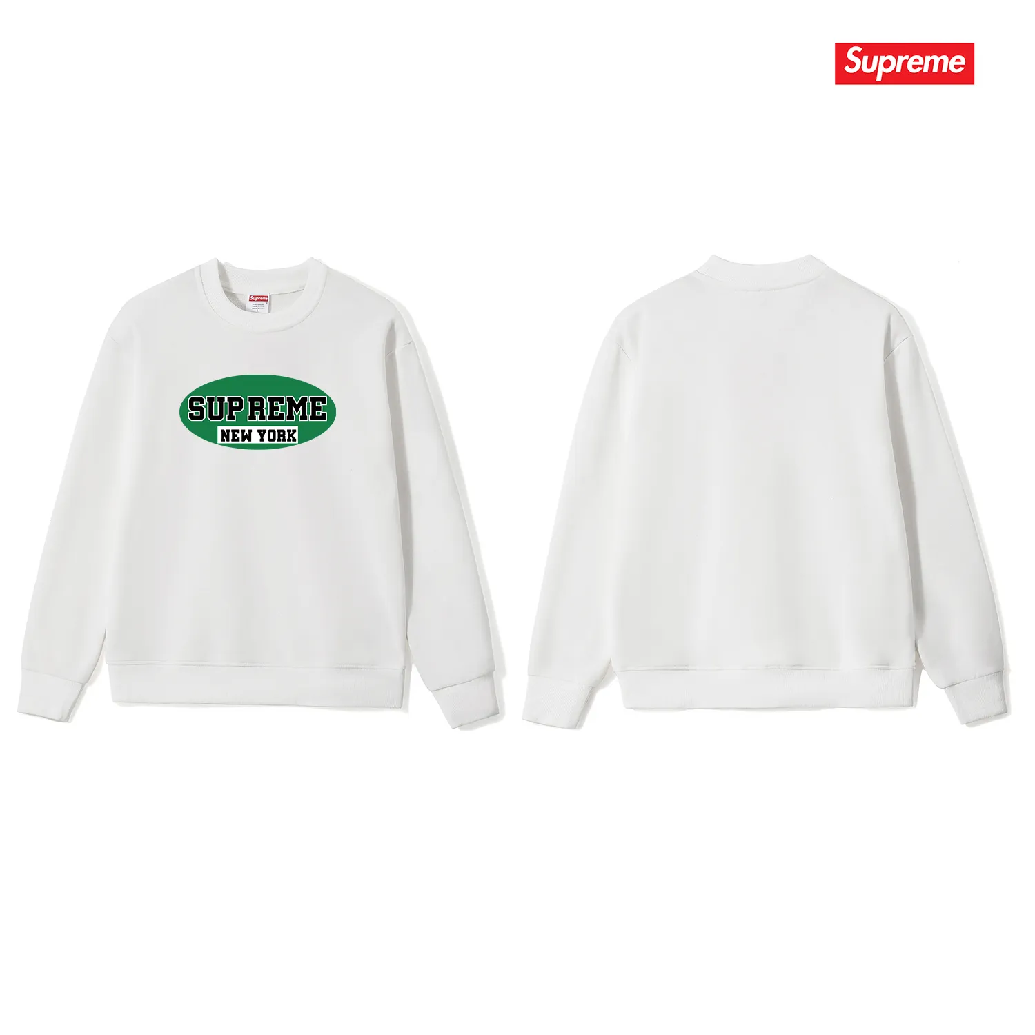 Style No. S1020 #terryp150💰 Velvet 160💰 Supreme SS23 Week 1 NEW YORK TEE Retro Logo Printed Round Neck Sweater Made of 400g large terry (drop shoulder large version) fabric, soft and non-pilling, imported environmentally friendly printing glue, bright and three-dimensional pattern, quality 💥Same style for men and women. The upper body is trendy. Color: Black White Gray Size: S M L XL XXL