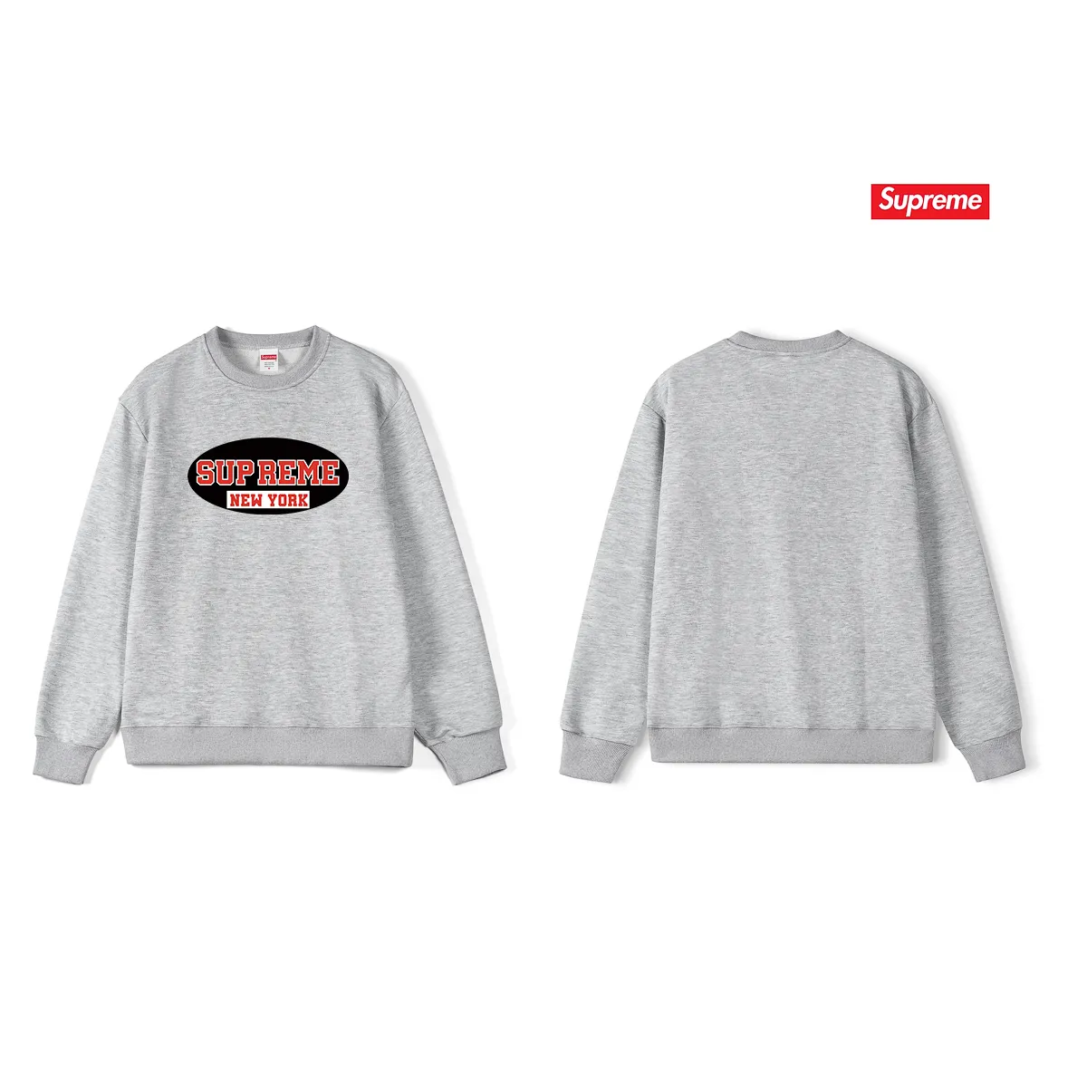 Style No. S1020 #terryp150💰 Velvet 160💰 Supreme SS23 Week 1 NEW YORK TEE Retro Logo Printed Round Neck Sweater Made of 400g large terry (drop shoulder large version) fabric, soft and non-pilling, imported environmentally friendly printing glue, bright and three-dimensional pattern, quality 💥Same style for men and women. The upper body is trendy. Color: Black White Gray Size: S M L XL XXL