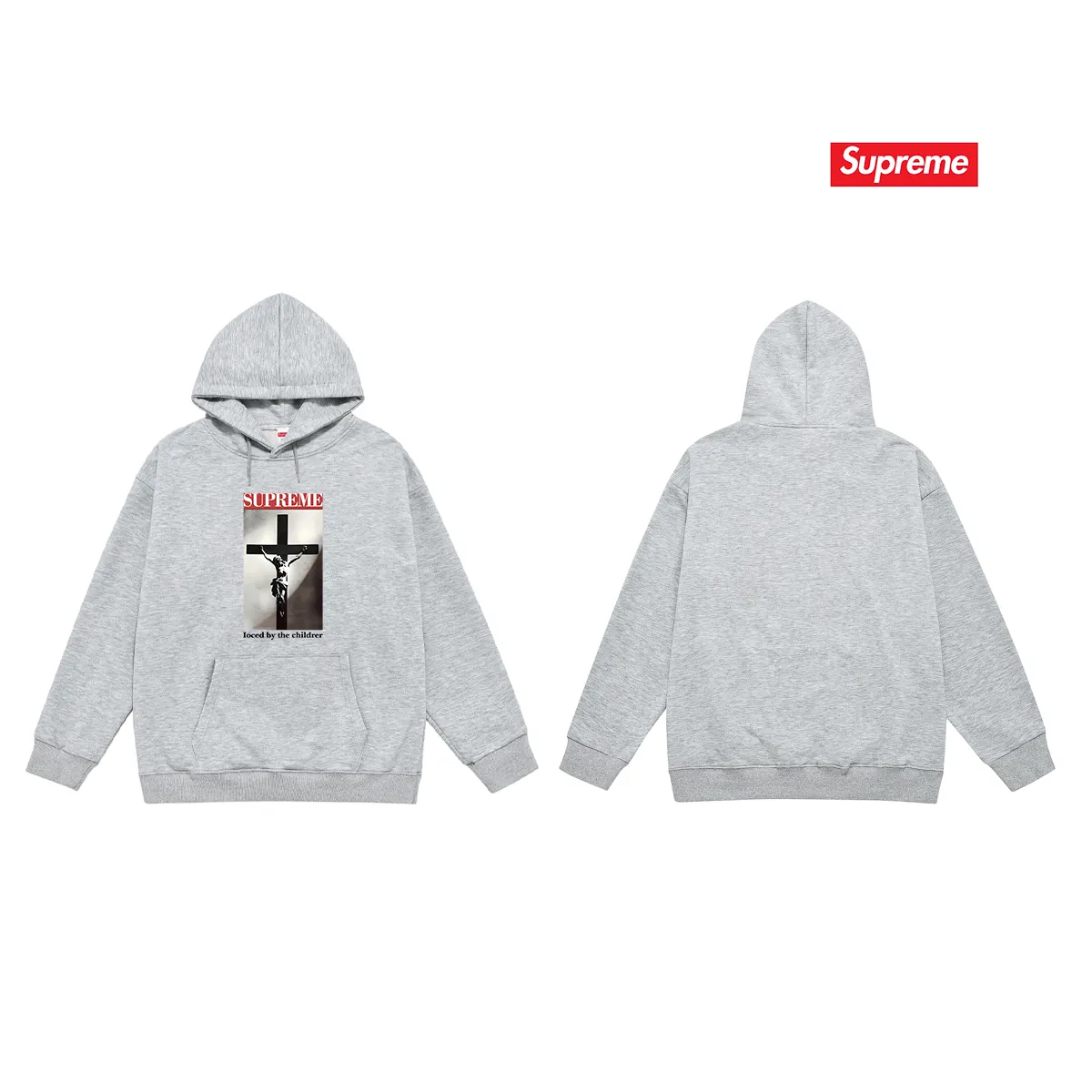 Style No. S2098 #terry P160💰 Velvet P170💰 Supreme SS20 Week 1 Loved By The Children Tee pattern hooded sweatshirt Made of 400g large terry 430g silver fox velvet (drop shoulder large version) fabric, soft texture and no pilling Imported environmentally friendly printing glue The pattern is bright and three-dimensional Quality 💥Same style for men and women The upper body is trendy Color: black white gray Size: S M L XL XXL