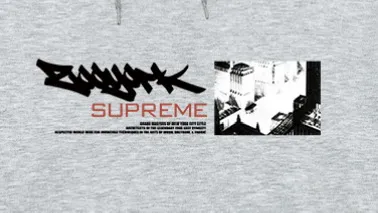 Style No. S1234 #terry p150💰 Velvet 160💰 Supreme Zoo York co-branded model SS25 WEEK17 Dynasty Tee chest printed round neck sweatshirt Made of 400 grams of large terry (drop shoulder large version) fabric, soft texture and no pilling Imported environmentally friendly printing glue The pattern is bright and three-dimensional Quality 💥Same style for men and women The upper body is trendy Color: black white gray Size: S M L XL XXL