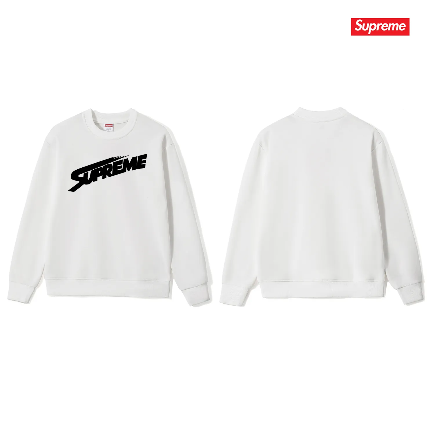 Style No. S1092 #terry p150💰 Velvet 160💰 Supreme FW23 WEEK7 MONT BLANC TEE letter printed round neck sweatshirt Made of 400g large terry (drop shoulder large version) fabric, soft texture and no pilling Imported environmentally friendly printing glue The pattern is bright and three-dimensional Quality 💥Same style for men and women The upper body is trendy Color: black white gray Size: S M L XL XXL