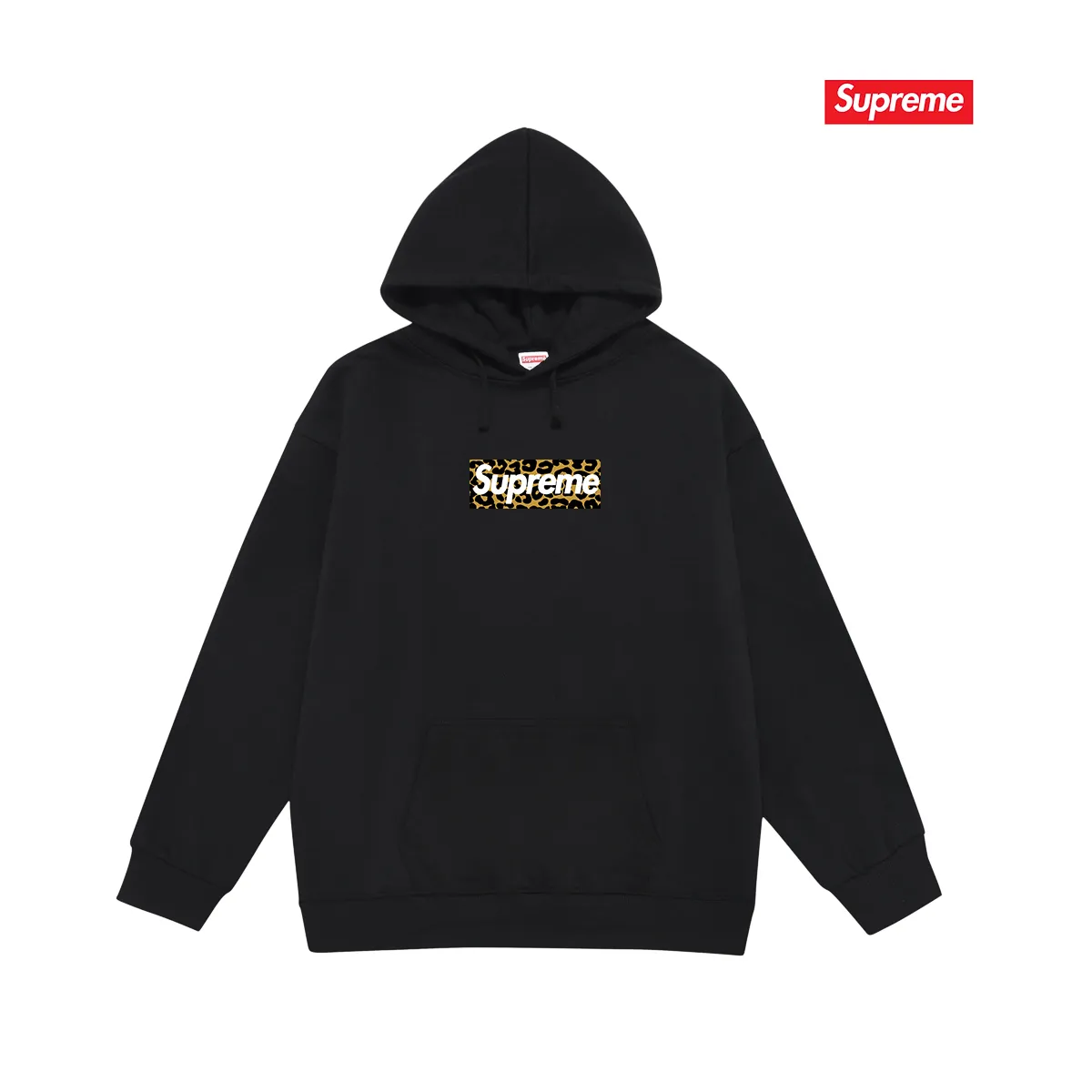 Style No. S2154 #terry P160💰 Velvet P170💰 supreme SS24 Shanghai opening limited leopard print hooded sweatshirt Made of 400g large terry 430g silver fox velvet (drop shoulder large version) fabric, soft texture and no pilling Imported environmentally friendly printing glue The pattern is bright and three-dimensional Quality 💥Same style for men and women The upper body is trendy Color: black white gray Size: S M L XL XXL