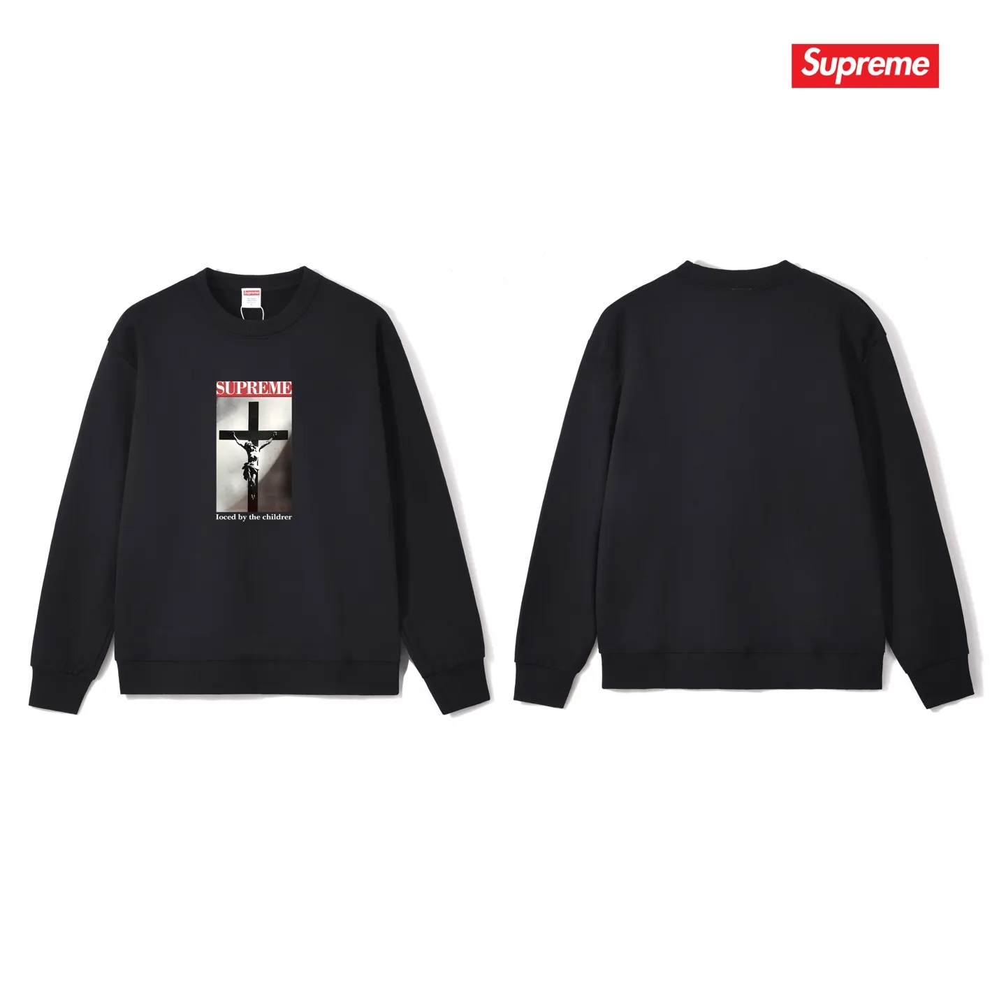 Style No. S1098 #terry p150💰 Velvet 160💰 Supreme SS20 Week 1 Loved By The Children Tee pattern round neck sweatshirt Made of 400 grams of large terry (drop shoulder large version) fabric, soft texture and no pilling Imported environmentally friendly printing glue The pattern is bright and three-dimensional Quality 💥Same style for men and women The upper body is trendy Color: black white gray Size: S M L XL XXL