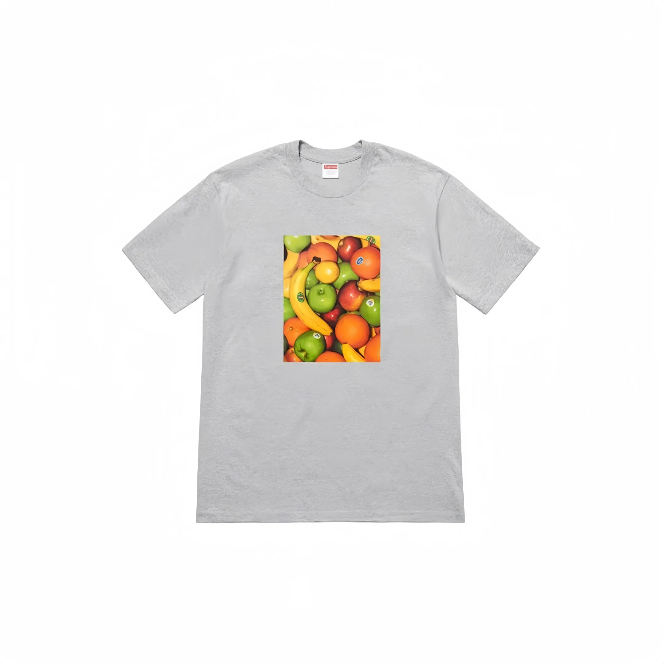 #S32 P110💰 Supreme SS19 Fruit Tee Navy fruit printed short-sleeved T-shirt. Made of 260g combed cotton double yarn for both men and women. From fabric to accessories, all three standards are complete and follow ZP. The slurry printing imported from Matsui Company will never crack. The whole piece is made of three-needle five-thread technology. The neckline-shoulder seam-sleeve seam is double-lined, making it look more three-dimensional and textured.) It has the same craftsmanship as the original version, and has a classic version. Feel free to compare zp. The whole piece adopts three-needle five-thread craftsmanship (neckline-shoulder seam-sleeve seam double thread, which looks more three-dimensional and textured). It has the same craftsmanship as the genuine original, classic version. Color: black, white, navy blue, red and gray. Size: S M L XL XXL