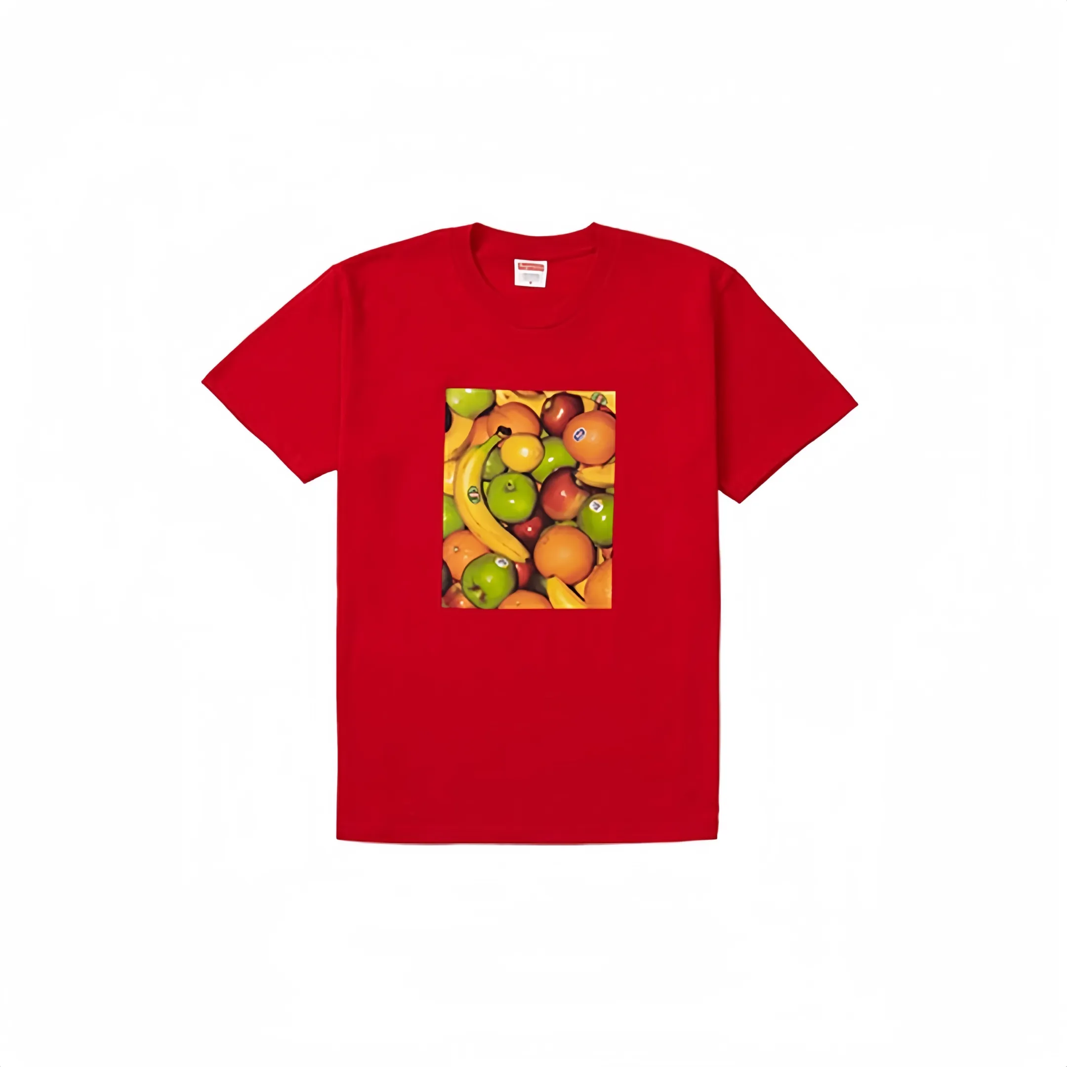 #S32 P110💰 Supreme SS19 Fruit Tee Navy fruit printed short-sleeved T-shirt. Made of 260g combed cotton double yarn for both men and women. From fabric to accessories, all three standards are complete and follow ZP. The slurry printing imported from Matsui Company will never crack. The whole piece is made of three-needle five-thread technology. The neckline-shoulder seam-sleeve seam is double-lined, making it look more three-dimensional and textured.) It has the same craftsmanship as the original version, and has a classic version. Feel free to compare zp. The whole piece adopts three-needle five-thread craftsmanship (neckline-shoulder seam-sleeve seam double thread, which looks more three-dimensional and textured). It has the same craftsmanship as the genuine original, classic version. Color: black, white, navy blue, red and gray. Size: S M L XL XXL
