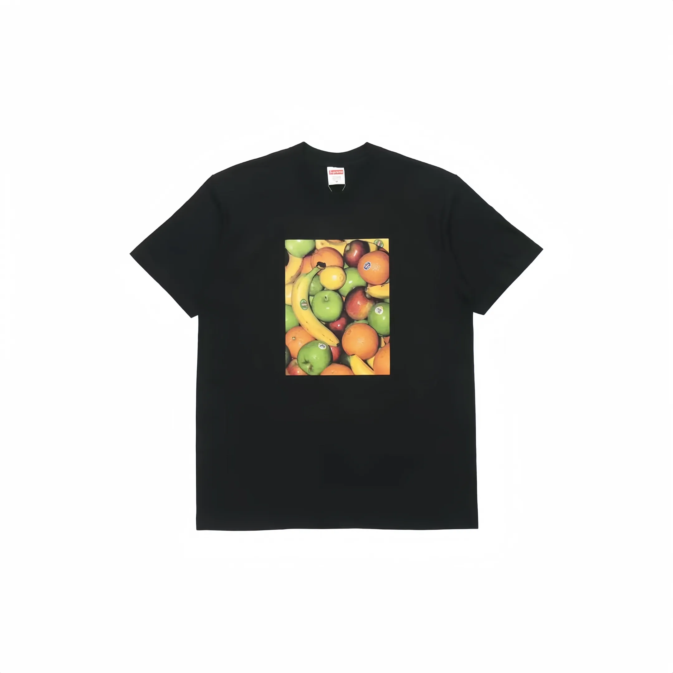 #S32 P110💰 Supreme SS19 Fruit Tee Navy fruit printed short-sleeved T-shirt. Made of 260g combed cotton double yarn for both men and women. From fabric to accessories, all three standards are complete and follow ZP. The slurry printing imported from Matsui Company will never crack. The whole piece is made of three-needle five-thread technology. The neckline-shoulder seam-sleeve seam is double-lined, making it look more three-dimensional and textured.) It has the same craftsmanship as the original version, and has a classic version. Feel free to compare zp. The whole piece adopts three-needle five-thread craftsmanship (neckline-shoulder seam-sleeve seam double thread, which looks more three-dimensional and textured). It has the same craftsmanship as the genuine original, classic version. Color: black, white, navy blue, red and gray. Size: S M L XL XXL