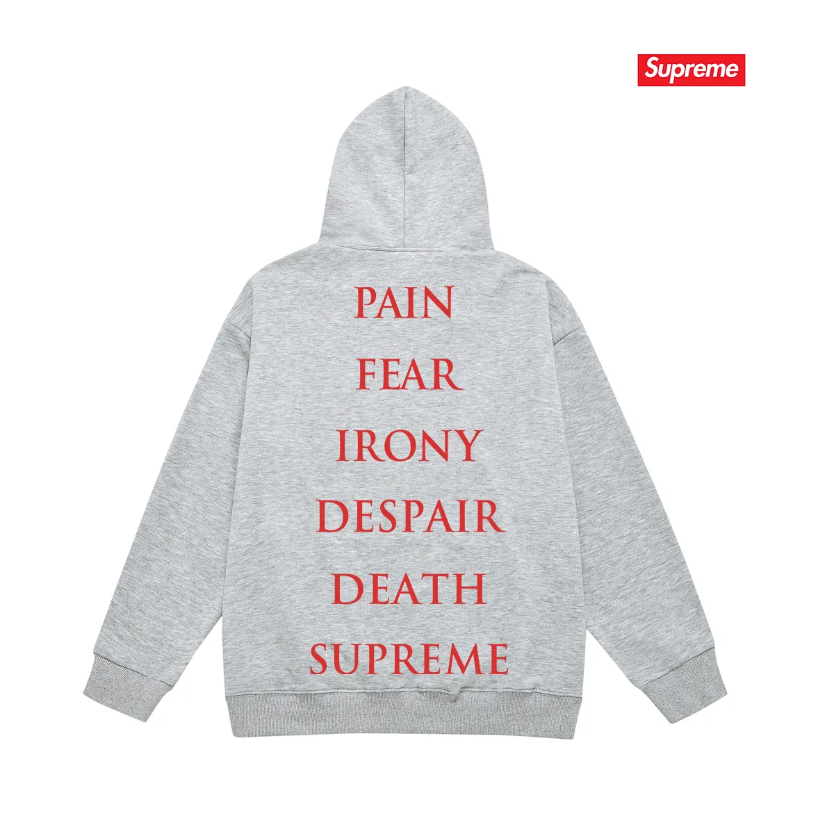 Style No. S2105 #terry P160💰 Velvet P170💰 Supreme Week4 xThe Crow joint Tee crow angel devil pattern printed hooded sweatshirt Made of 400g large terry 430g silver fox velvet (drop shoulder large version) fabric, soft texture and no pilling Imported environmentally friendly printing glue The pattern is bright and three-dimensional Quality 💥Same style for men and women The upper body is trendy Color: black white gray Size: S M L XL XXL