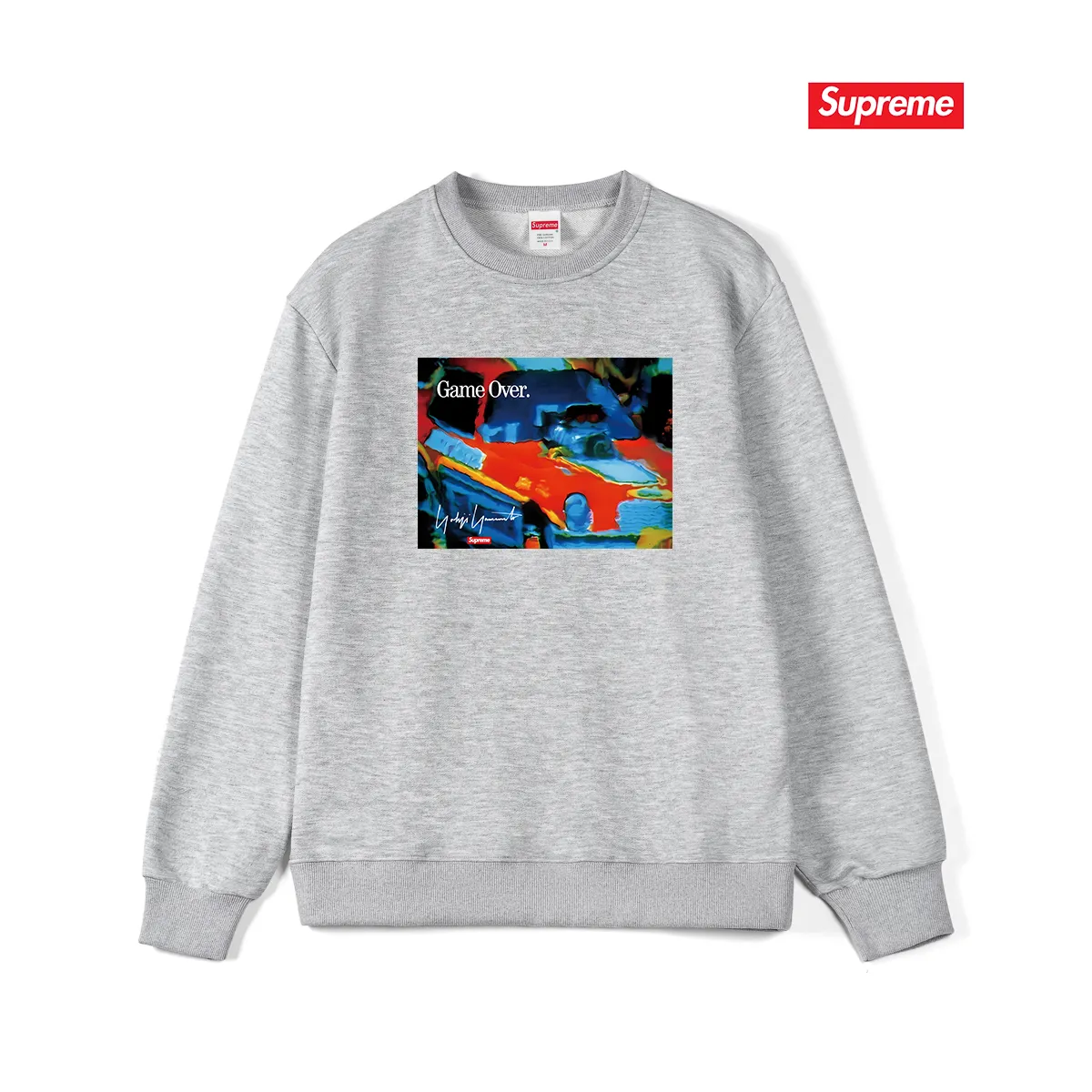 Style No. S1100 #terry p150💰 Velvet 160💰 Supreme Week4Supreme Game Over" round neck sweatshirt Made of 400 grams of large terry (drop shoulder large version) fabric, soft texture and no pilling Imported environmentally friendly printing glue The pattern is bright and three-dimensional Quality 💥Same style for men and women The upper body is trendy Color: black white gray Size: S M L XL XXL