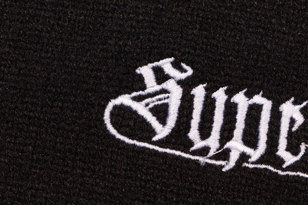 P300 Supreme new embroidered letter logo round neck wool knitted sweater Color: White Black Blue Pink Size: S M L XL XXL