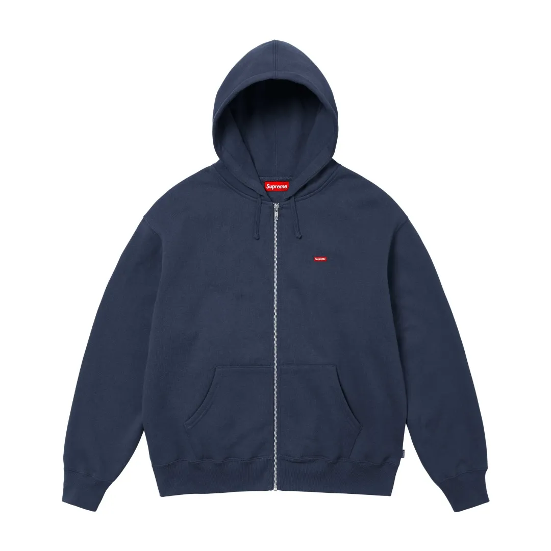 S606💰p330 Top version Supreme 24FW Small Box small label embroidered zipper cardigan sweatshirt 1. Fabric: According to ZP testing, custom woven and dyed, pure cotton 460G fleece main fabric 2. Process: Imported Behringer embroidery machine operation, exquisite and perfect presentation 3. Hem and cuffs: Customized color matching thread using 520G non-elastic thread (Low-end goods use elastic threads to cause the hem and cuffs to appear wavy) 4. Customized ZP YKK zipper/main label/wash label/tag/packaging bag (equipped with an extra-large thickened handbag) Size: S~XL