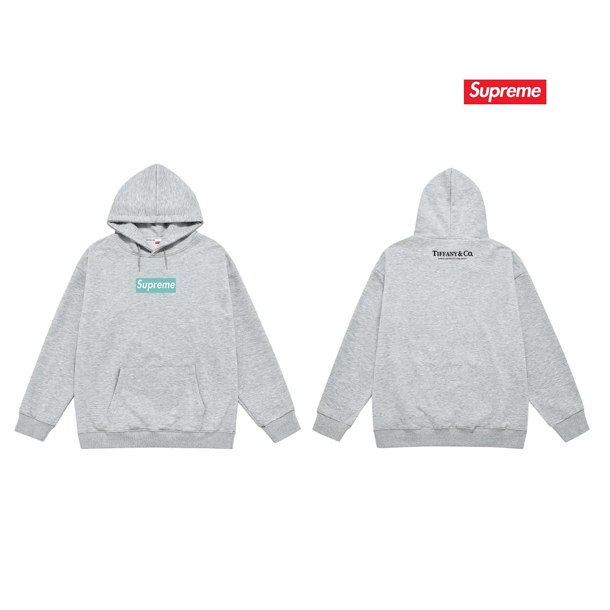 Style No. S2153 #terry P160💰 Velvet P170💰 supreme FW23 Box co-branded hooded sweatshirt Made of 400g large terry 430g silver fox velvet (drop shoulder large version) fabric, soft texture and no pilling Imported environmentally friendly printing glue The pattern is bright and three-dimensional Quality 💥Same style for men and women The upper body is trendy Color: black white gray Size: S M L XL XXL