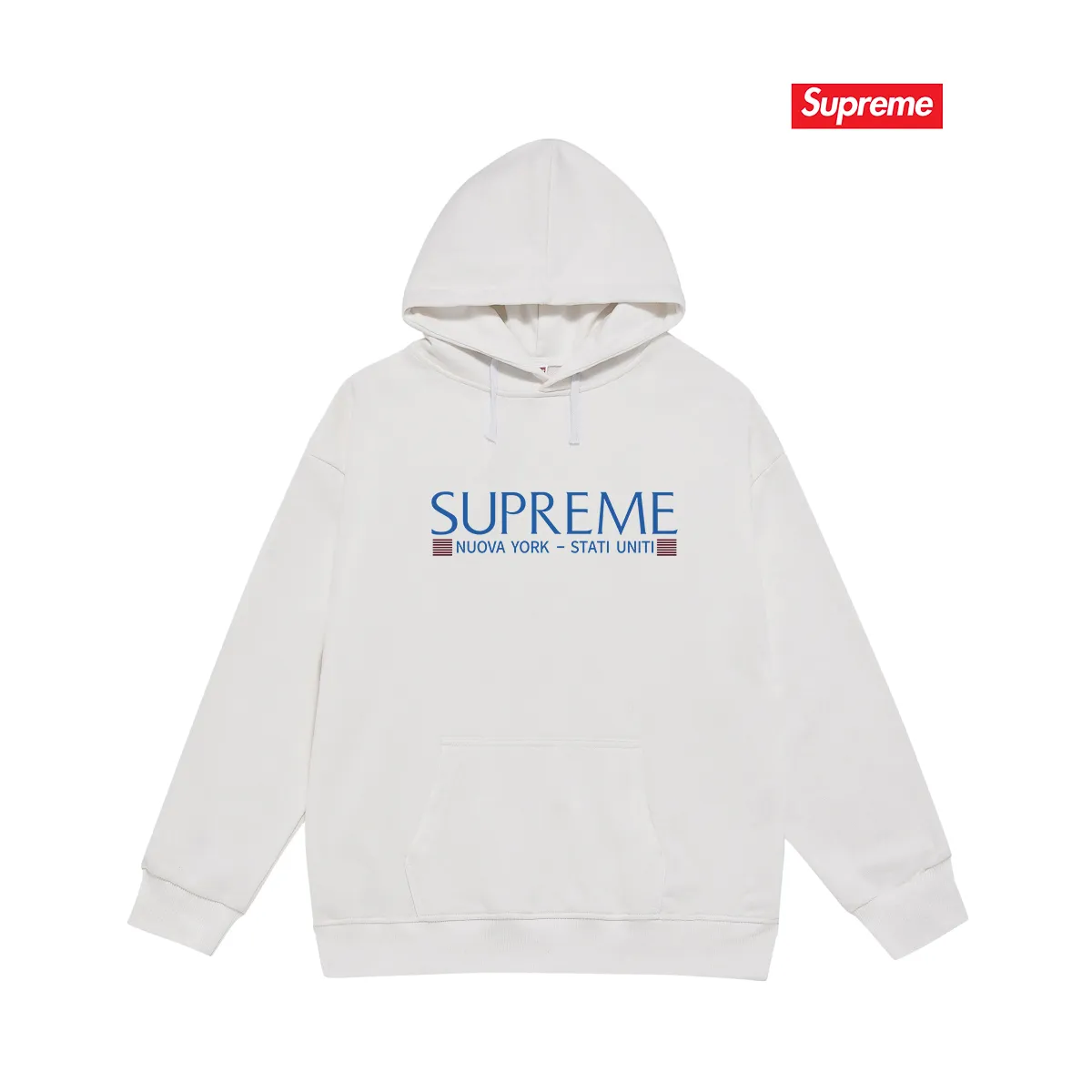 Style No. S2007 #terry P160💰 Velvet P170💰 Supreme Week 1 Nuova York Tee letter print hooded sweatshirt Made of 400g large terry 430g silver fox velvet (off-shoulder large version) fabric, soft texture and no pilling Imported environmentally friendly printing glue The pattern is bright and three-dimensional Quality 💥Same style for men and women The upper body is trendy Color: black white gray Size: S M L XL XXL