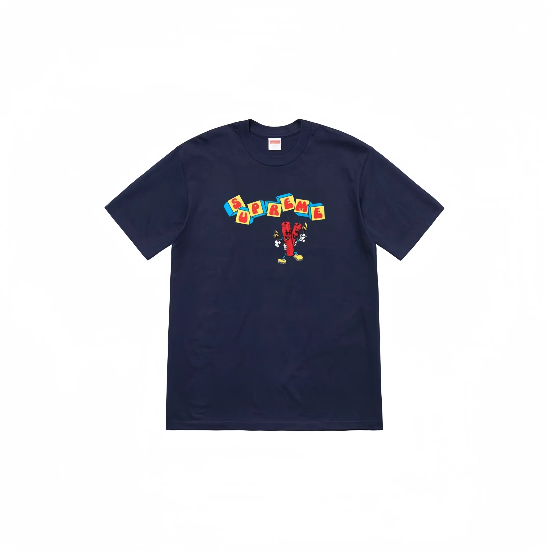 #S25 P110💰 Supreme SS19 Dynamite Tee printed short-sleeved T-shirt. The same style for men and women is made of 260g combed cotton double yarn. From fabrics to accessories, all three standards are complete and follow ZP. The slurry printing imported from Matsui Company will never crack. The whole piece adopts three-needle five-thread technology. The collar-shoulder seam-sleeve seam is double-lined, which looks more three-dimensional and textured.) The same process as the original version, classic version Feel free to compare zp. The whole piece adopts three-needle five-thread craftsmanship (neckline-shoulder seam-sleeve seam double thread, which looks more three-dimensional and textured). It has the same craftsmanship as the original original, classic version. Color: gray, black, red, pink, white, blue, yellow. Size: S M L XL XXL