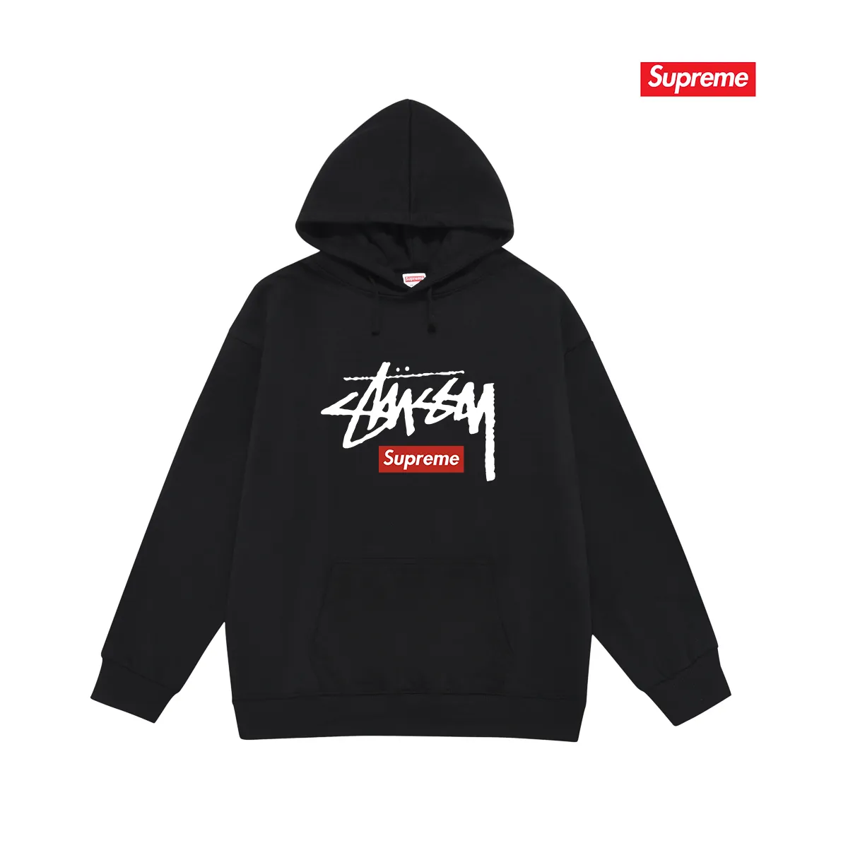 Style No. S2236 #terry P160💰 Velvet P170💰 Supreme trendy brand hooded sweatshirt. Made of 400g large terry 430g silver fox velvet (drop shoulder large version) fabric. The texture is soft and non-pilling. Imported environmentally friendly printing glue. The pattern is bright and three-dimensional. The quality is the same for men and women. The upper body is trendy. Color: Black White Gray Size: S M L XL XXL