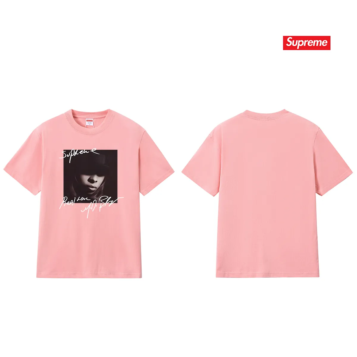 S201 P110💰 Sup high version Week 1 Balloons Tee Balloon style Logo round neck short-sleeved T-shirt Loose fit Made of 260g combed cotton double yarn All three standards are complete from fabrics to accessories ZP Imported Matsui company's slurry printing will never crack The whole piece adopts three-needle five-thread process The neckline-shoulder seam-sleeve seam is double-lined, which looks more three-dimensional and textured) The same process as the original version, classic version Feel free to compare zp. The whole piece adopts three-needle five-thread craftsmanship (neckline-shoulder seam-sleeve seam double thread, which looks more three-dimensional and textured). It has the same craftsmanship as the original original, classic version. Color: black, white, light gray, pink, navy. Size: S M L XL XXL