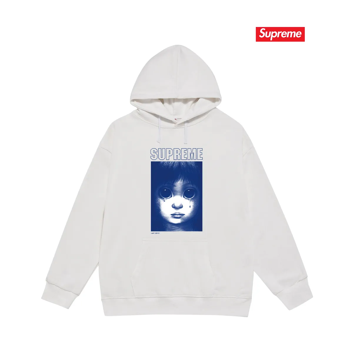Style No. S2177 #terry P160💰 Velvet P170💰 Sup SS24 MARGARET KEANE co-branded character pattern printed hooded sweatshirt Made of 400g large terry 430g silver fox velvet (drop shoulder large version) fabric, soft texture and no pilling Imported environmentally friendly printing glue The pattern is bright and three-dimensional Quality 💥Same style for men and women The upper body is trendy Color: black white gray Size: S M L XL XXL