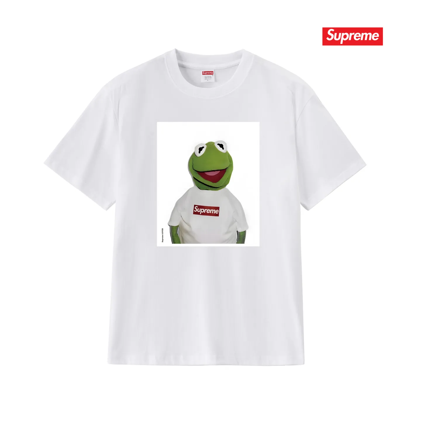 S174 P110💰 Sup 74ss Summer new Komi Frog short-sleeved round neck T-shirt summer half-sleeved loose and versatile tee for men and women couples Loose version Made of 260 grams of combed cotton double yarn From fabrics to accessories, all three standards are complete and follow ZP Imported Matsui company slurry printing will never crack The whole piece is made with a three-needle five-thread process. The collar-shoulder seam-sleeve seam is double-lined, which looks more three-dimensional and textured. The process is the same as the authentic original version, and the classic version is free to compare zp. The whole piece is made with a three-needle five-thread process. The neckline-shoulder seam-sleeve seam is double-threaded, which looks more three-dimensional and textured. The process is the same as the authentic original version. The classic version. Color: Black White Navy Blue Light Gray Pink Size: S M L XL XXL