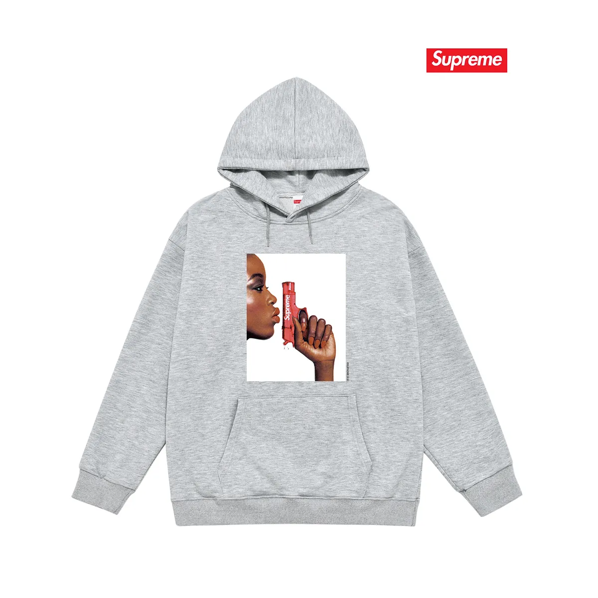 Style No. S2057 #terry P160💰 Velvet P170💰 Supreme SS21 Spiral Tee Spiral Letter Unisex Hooded Sweatshirt Made of 400g large terry 430g silver fox velvet (off-shoulder large version) fabric. Soft texture and no pilling. Imported environmentally friendly printing glue. The pattern is bright and three-dimensional. Quality💥Same style for men and women. The upper body is trendy. Color: black white gray Size: S M L XL XXL