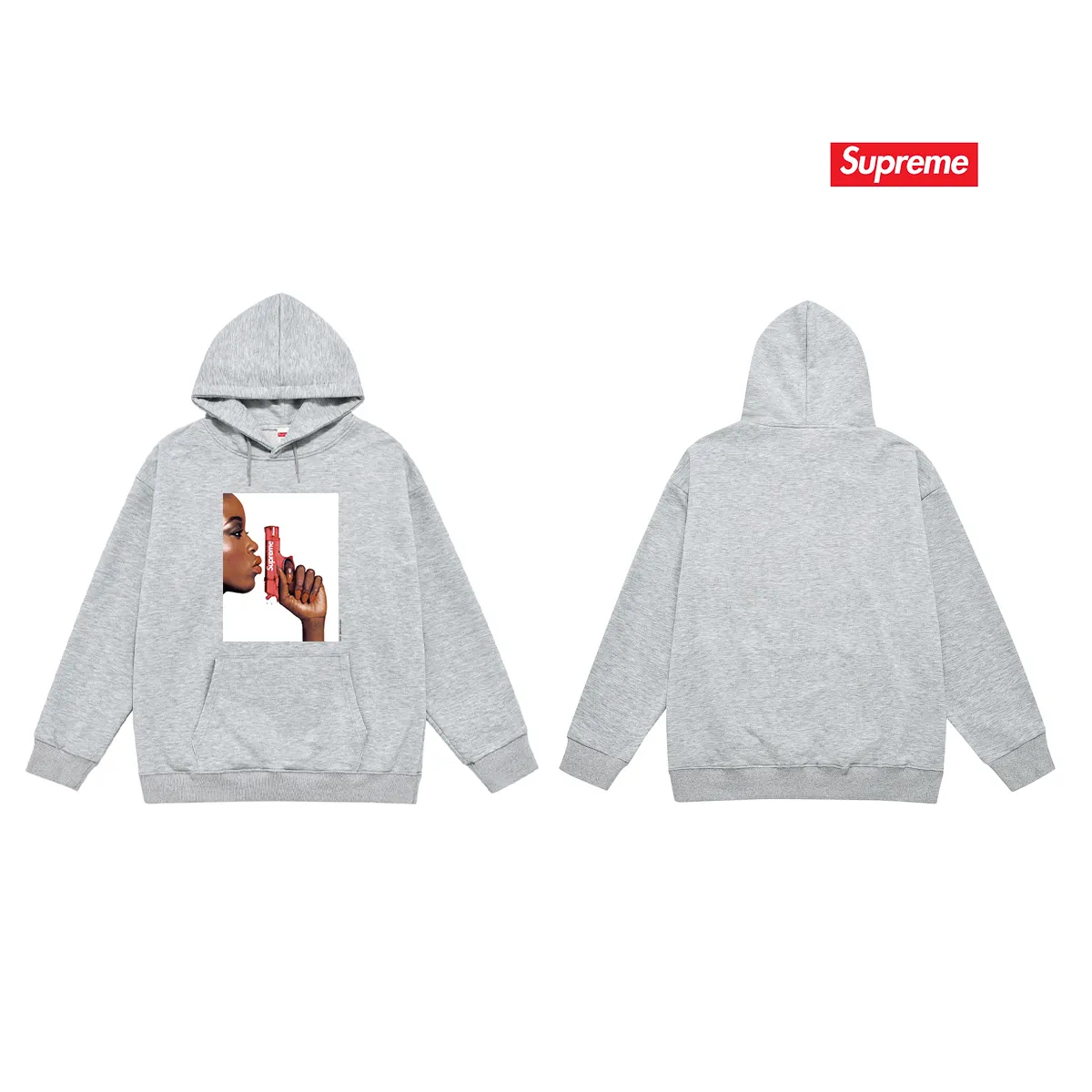 Style No. S2057 #terry P160💰 Velvet P170💰 Supreme SS21 Spiral Tee Spiral Letter Unisex Hooded Sweatshirt Made of 400g large terry 430g silver fox velvet (off-shoulder large version) fabric. Soft texture and no pilling. Imported environmentally friendly printing glue. The pattern is bright and three-dimensional. Quality💥Same style for men and women. The upper body is trendy. Color: black white gray Size: S M L XL XXL