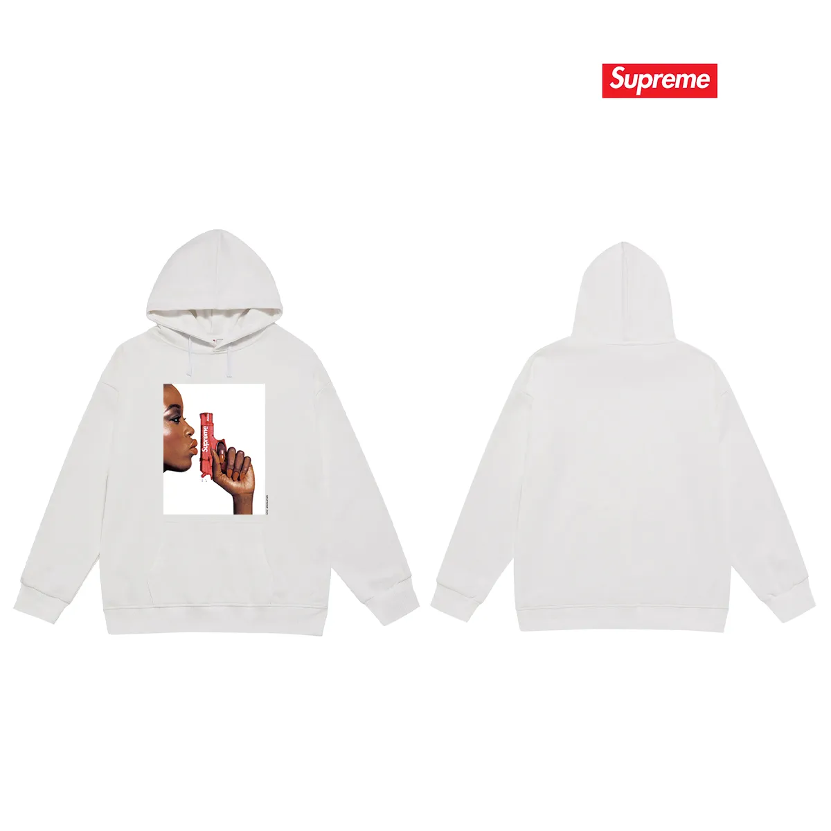 Style No. S2057 #terry P160💰 Velvet P170💰 Supreme SS21 Spiral Tee Spiral Letter Unisex Hooded Sweatshirt Made of 400g large terry 430g silver fox velvet (off-shoulder large version) fabric. Soft texture and no pilling. Imported environmentally friendly printing glue. The pattern is bright and three-dimensional. Quality💥Same style for men and women. The upper body is trendy. Color: black white gray Size: S M L XL XXL