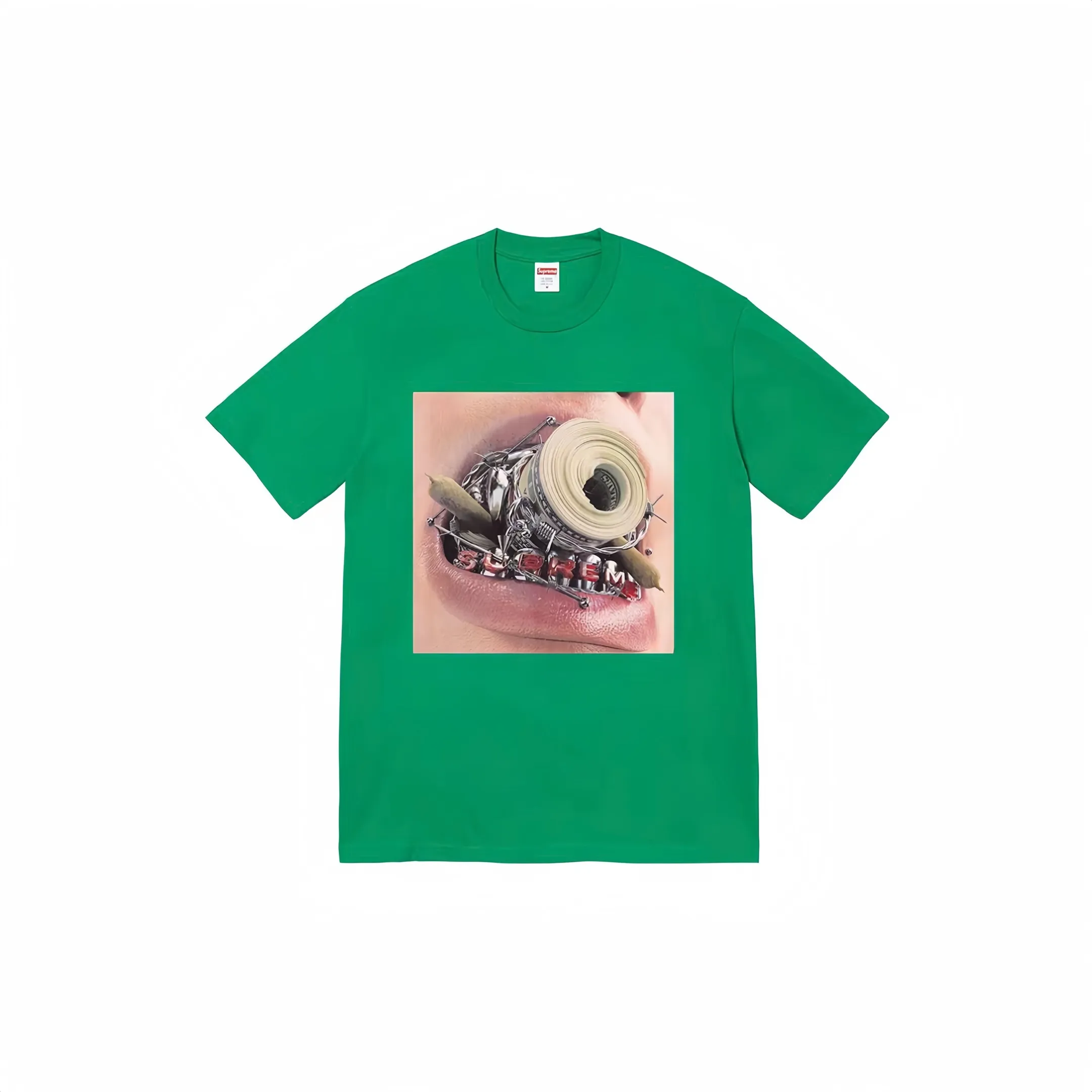 #S28 P110💰 Supreme FW22 Week 1 Braces Tee Graphic printed round neck short-sleeved T-shirt is made of 260g combed cotton double yarn. From fabrics to accessories, all three standards are complete and follow ZP. Imported Matsui company’s slurry printing will never crack. The whole piece is made with three-needle five-thread technology. The neckline-shoulder seam-sleeve seam is double-lined, looking more three-dimensional and textured) The same process as the original version, classic version Feel free to compare zp. The whole piece adopts three-needle five-thread craftsmanship (neckline-shoulder seam-sleeve seam double thread, which looks more three-dimensional and textured). It has the same craftsmanship as the original original, classic version. Color: Black White Brown Pink Green Size: S M L XL XXL