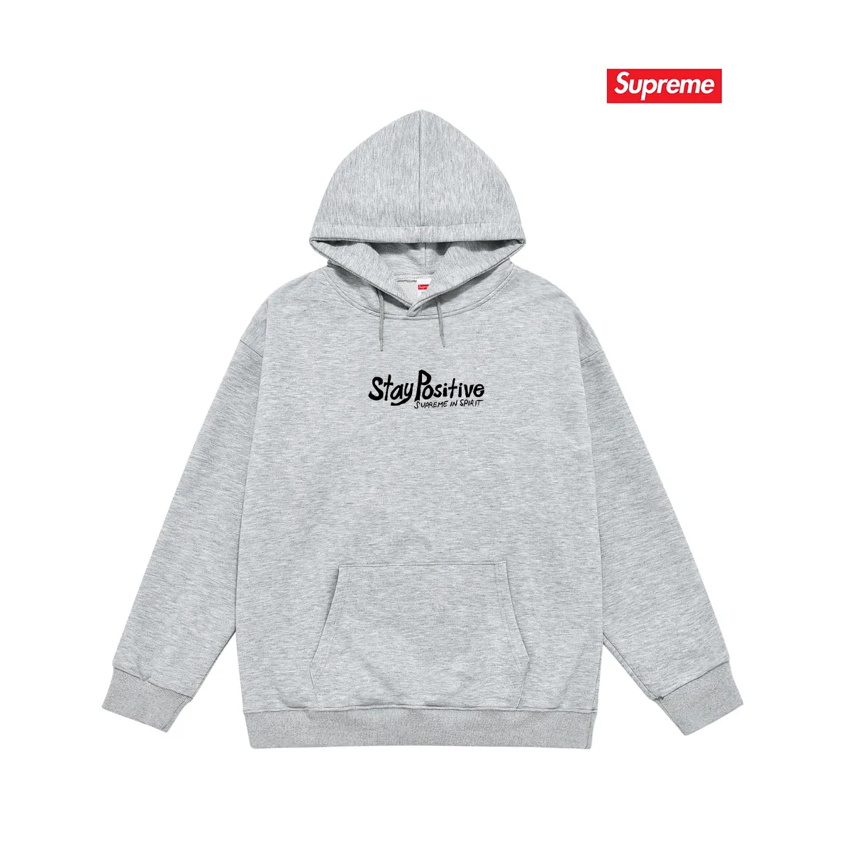 Style No. S2233 #terry P160💰 Velvet P170💰 Supreme Week 1 Stay Positive Tee Stay Positive English print hooded sweatshirt Made of 400g large terry 430g silver fox velvet (drop shoulder large version) fabric, soft texture and no pilling Imported environmentally friendly printing glue The pattern is bright and three-dimensional Quality 💥Same style for men and women The upper body is trendy Color: black white gray Size: S M L XL XXL