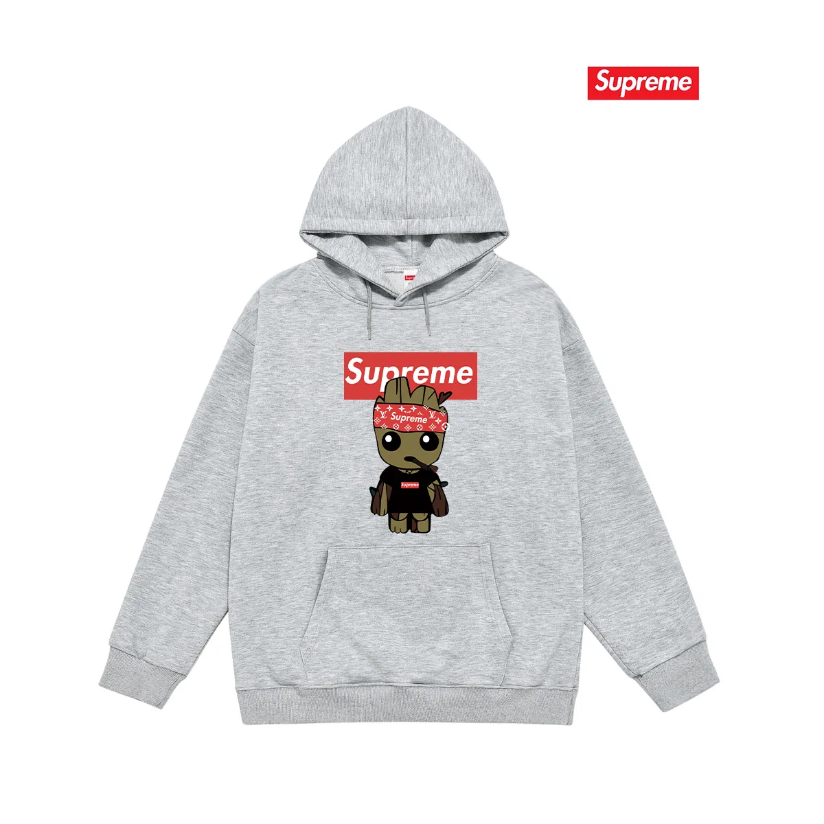Style No. S2164 #terry P160💰 Velvet P170💰 Sup Cartoon animation print hooded sweatshirt Made of 400g large terry 430g silver fox velvet (drop shoulder large version) fabric, soft texture and no pilling Imported environmentally friendly printing glue The pattern is bright and three-dimensional Quality 💥Same style for men and women The upper body is trendy Color: black white gray Size: S M L XL XXL