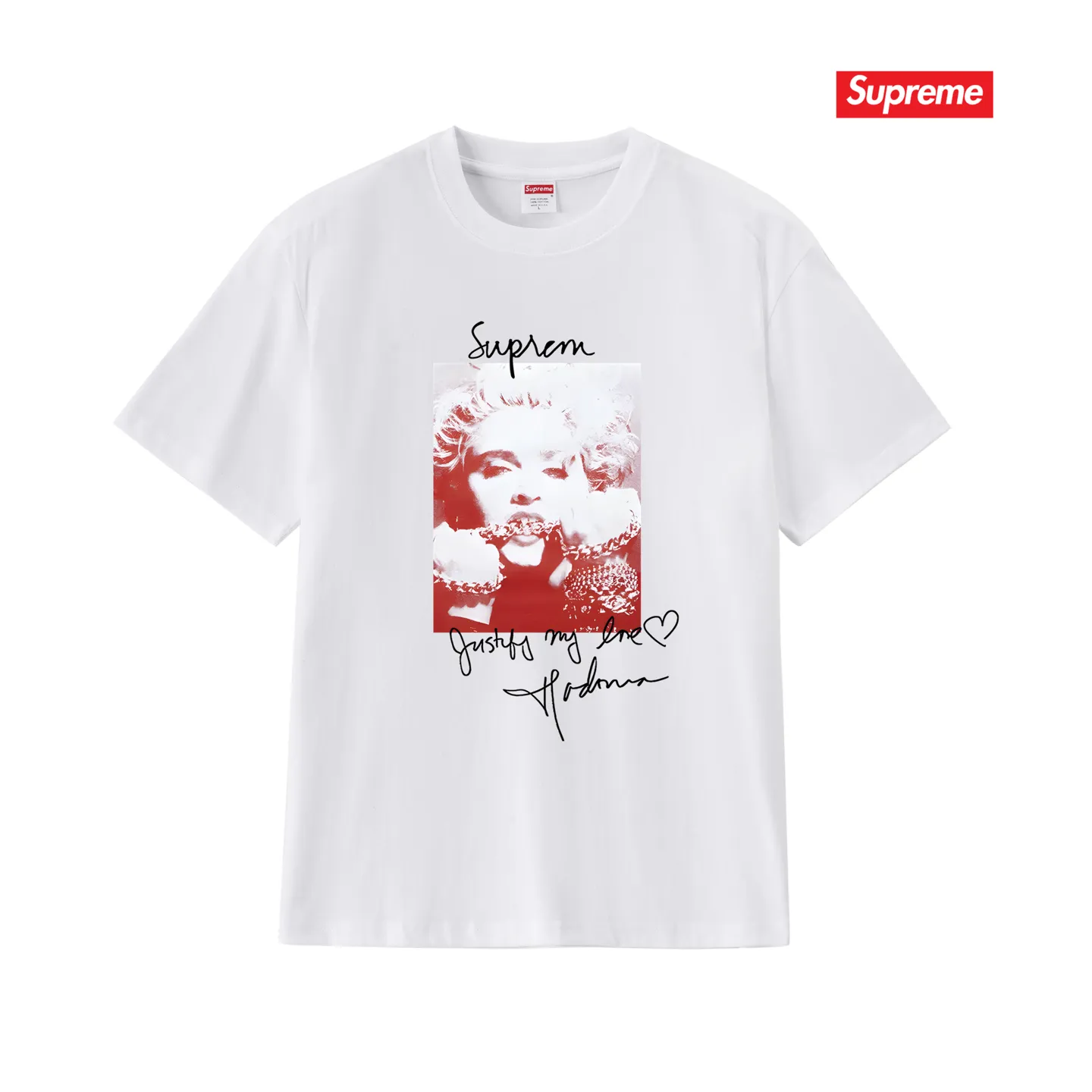 S206 P110💰 sup Pure cotton beauty brand half-sleeved men's and women's summer couple's base printed short-sleeved top T-shirt. Loose fit. Made of 260g combed cotton double yarn. All three standards are complete from fabric to accessories. ZP. Imported Matsui company's slurry printing will never crack. The whole piece is made of three-needle five-thread technology. The neckline-shoulder seam-sleeve seam is double-lined, which looks more three-dimensional and textured. The same process as the original version, classic version. Feel free to compare zp. The whole piece adopts three-needle five-thread craftsmanship (neckline-shoulder seam-sleeve seam double thread, which looks more three-dimensional and textured). It has the same craftsmanship as the original original, classic version. Color: black, white, light gray, pink, navy. Size: S M L XL XXL