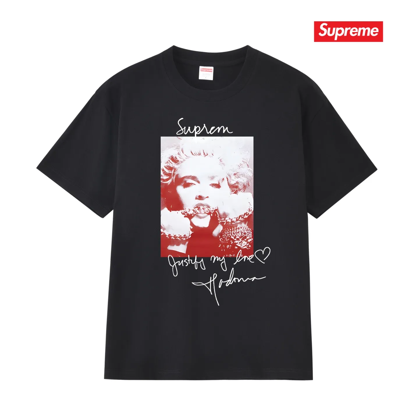 S206 P110💰 sup Pure cotton beauty brand half-sleeved men's and women's summer couple's base printed short-sleeved top T-shirt. Loose fit. Made of 260g combed cotton double yarn. All three standards are complete from fabric to accessories. ZP. Imported Matsui company's slurry printing will never crack. The whole piece is made of three-needle five-thread technology. The neckline-shoulder seam-sleeve seam is double-lined, which looks more three-dimensional and textured. The same process as the original version, classic version. Feel free to compare zp. The whole piece adopts three-needle five-thread craftsmanship (neckline-shoulder seam-sleeve seam double thread, which looks more three-dimensional and textured). It has the same craftsmanship as the original original, classic version. Color: black, white, light gray, pink, navy. Size: S M L XL XXL