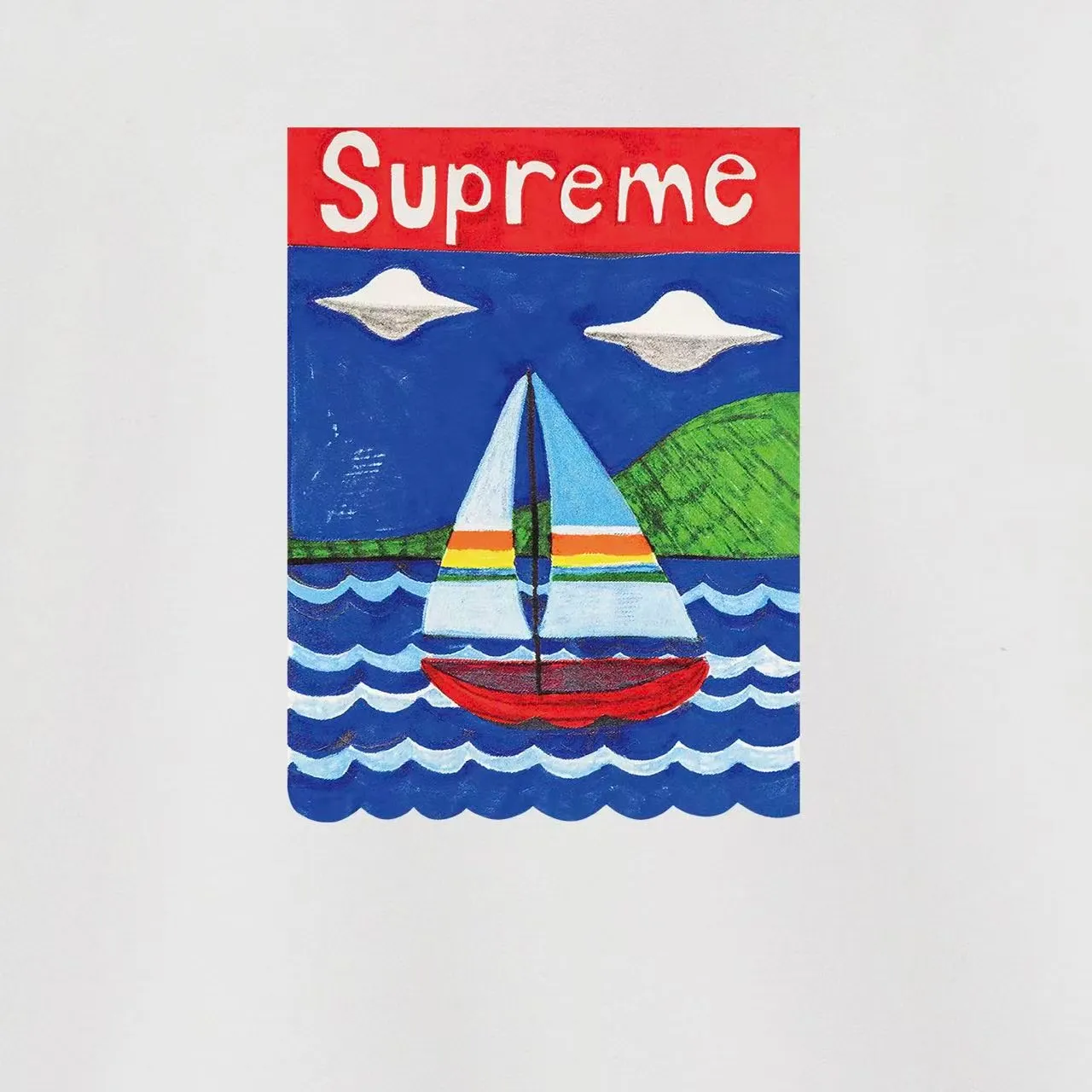 Style number S2033 #terry P160💰 Velvet P170💰 Supreme SS20 Week 8 Sailboat Tee sailboat pattern letter hooded sweatshirt Made of 400g large terry 430g silver fox velvet (drop shoulder large version) fabric, soft texture and no pilling Imported environmentally friendly printing glue The pattern is bright and three-dimensional Quality 💥Same style for men and women The upper body is trendy Color: black white gray Size: S M L XL XXL