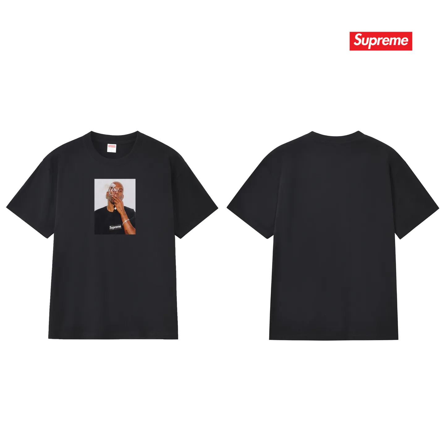 S172 P110💰 Sup SS25 WEEK18SummerTee Dean Blunt character printed round neck short-sleeved T-shirt. Loose fit. Made of 260g combed cotton double yarn. All three standards are complete from fabrics to accessories. ZP. Imported Matsui Company slurry printing will never crack. The whole piece adopts three-needle five-thread technology. The collar-shoulder seam-sleeve seam is double-lined, which looks more three-dimensional and textured. The same process as the original version, classic version. Feel free to compare zp. The whole piece adopts three-needle five-thread craftsmanship (neckline-shoulder seam-sleeve seam double thread, which looks more three-dimensional and textured). It has the same craftsmanship as the original original, classic version. Color: black, white, light gray, navy blue, pink. Size: S M L XL XXL