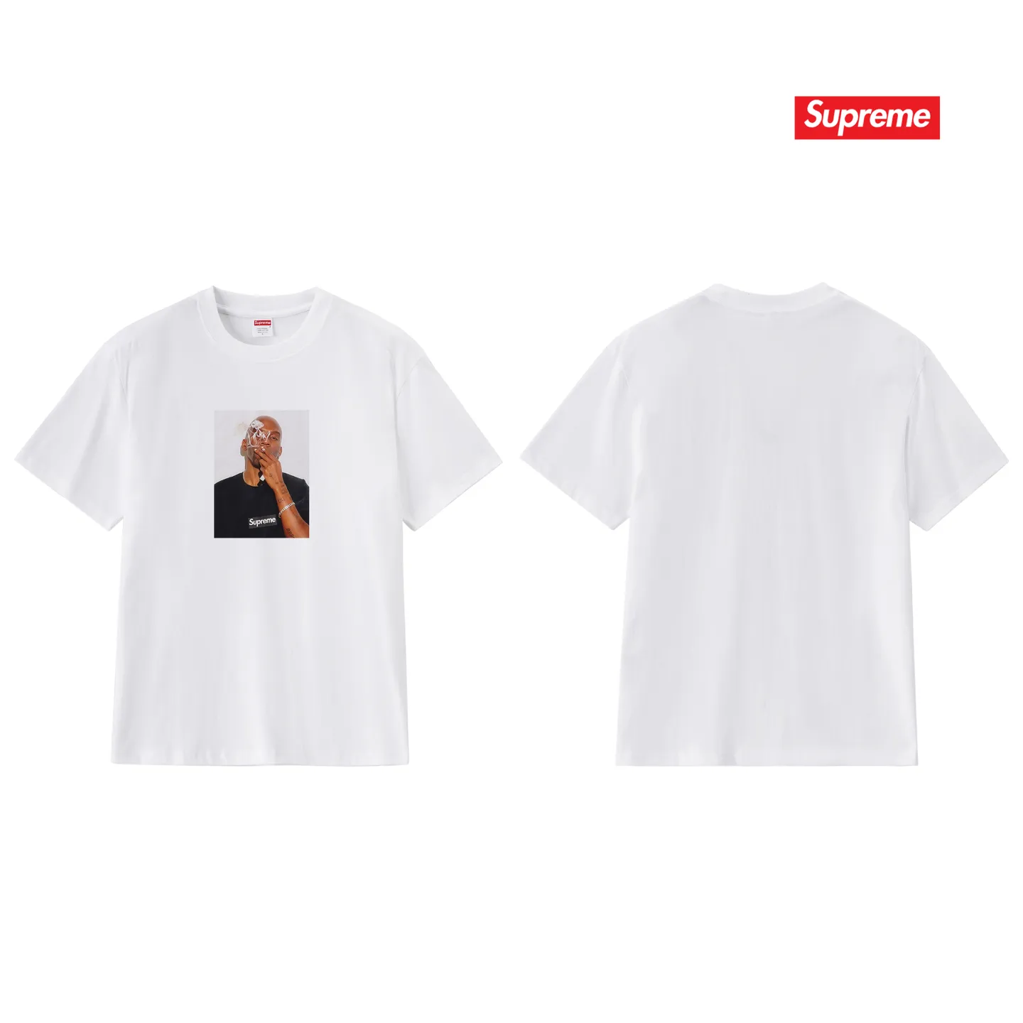 S172 P110💰 Sup SS25 WEEK18SummerTee Dean Blunt character printed round neck short-sleeved T-shirt. Loose fit. Made of 260g combed cotton double yarn. All three standards are complete from fabrics to accessories. ZP. Imported Matsui Company slurry printing will never crack. The whole piece adopts three-needle five-thread technology. The collar-shoulder seam-sleeve seam is double-lined, which looks more three-dimensional and textured. The same process as the original version, classic version. Feel free to compare zp. The whole piece adopts three-needle five-thread craftsmanship (neckline-shoulder seam-sleeve seam double thread, which looks more three-dimensional and textured). It has the same craftsmanship as the original original, classic version. Color: black, white, light gray, navy blue, pink. Size: S M L XL XXL