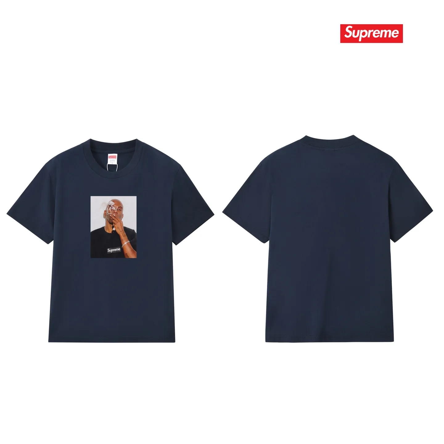 S172 P110💰 Sup SS25 WEEK18SummerTee Dean Blunt character printed round neck short-sleeved T-shirt. Loose fit. Made of 260g combed cotton double yarn. All three standards are complete from fabrics to accessories. ZP. Imported Matsui Company slurry printing will never crack. The whole piece adopts three-needle five-thread technology. The collar-shoulder seam-sleeve seam is double-lined, which looks more three-dimensional and textured. The same process as the original version, classic version. Feel free to compare zp. The whole piece adopts three-needle five-thread craftsmanship (neckline-shoulder seam-sleeve seam double thread, which looks more three-dimensional and textured). It has the same craftsmanship as the original original, classic version. Color: black, white, light gray, navy blue, pink. Size: S M L XL XXL