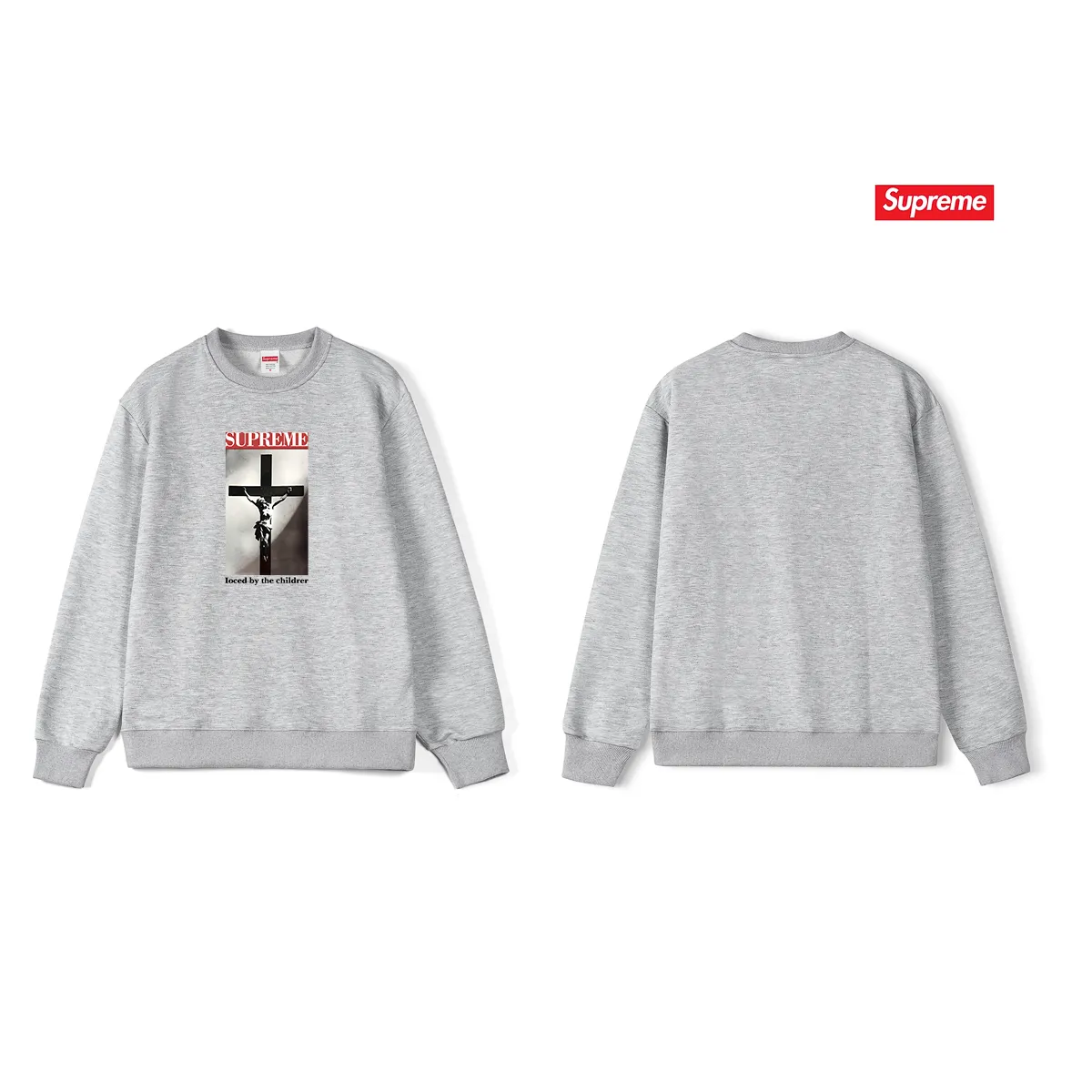 Style No. S1098 #terry p150💰 Velvet 160💰 Supreme SS20 Week 1 Loved By The Children Tee pattern round neck sweatshirt Made of 400 grams of large terry (drop shoulder large version) fabric, soft texture and no pilling Imported environmentally friendly printing glue The pattern is bright and three-dimensional Quality 💥Same style for men and women The upper body is trendy Color: black white gray Size: S M L XL XXL