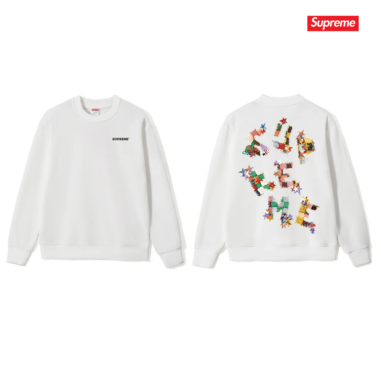 Style No. S1091 #terry p150💰 Velvet 160💰 Supreme SS24 WEEK1 letter printed round neck sweatshirt Made of 400g large terry (drop shoulder large version) fabric, soft texture and no pilling Imported environmentally friendly printing glue The pattern is bright and three-dimensional Quality 💥Same style for men and women The upper body is trendy Color: black white gray Size: S M L XL XXL