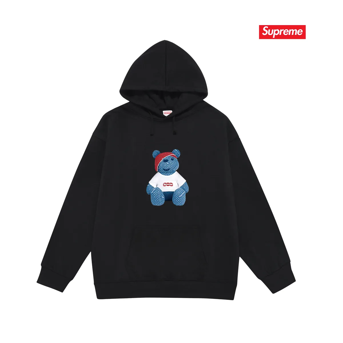 Style No. S2197 #terry P160💰 Velvet P170💰 Supreme's new short-sleeved colorful letter cupid cat hooded sweatshirt. Made of 400g large terry 430g silver fox velvet (drop shoulder large version) fabric. The texture is soft and non-pilling. Imported environmentally friendly printing glue. The pattern is bright and three-dimensional. Quality 💥Same style for men and women. The upper body is trendy. Color: black white gray Size: S M L XL XXL