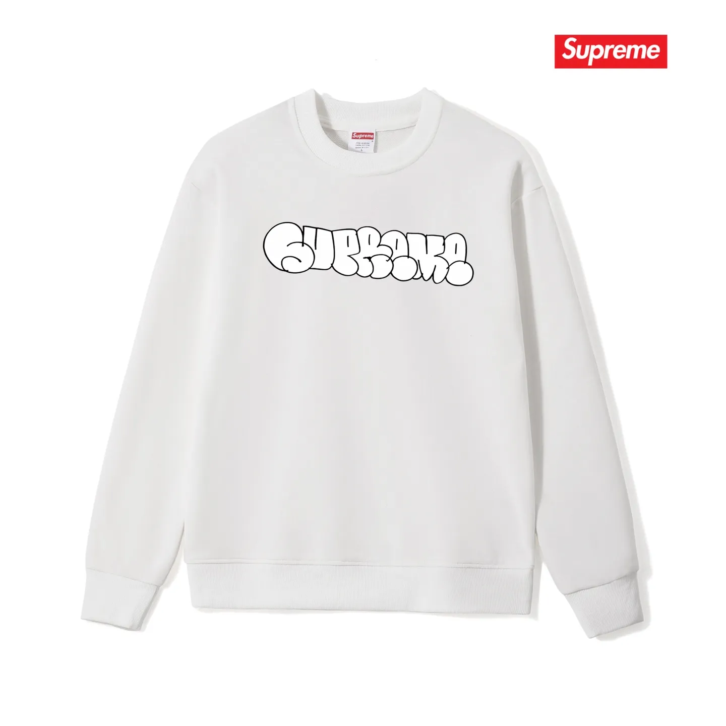 Style No. S1151 #terry p150💰 Velvet 160💰 Supreme 25SS HOMERUN co-branded round neck sweatshirt Made of 400g large terry (drop shoulder large version) fabric, soft texture and no pilling Imported environmentally friendly printing glue The pattern is bright and three-dimensional Quality 💥Same style for men and women The upper body is fashionable Color: black white gray Size: S M L XL XXL