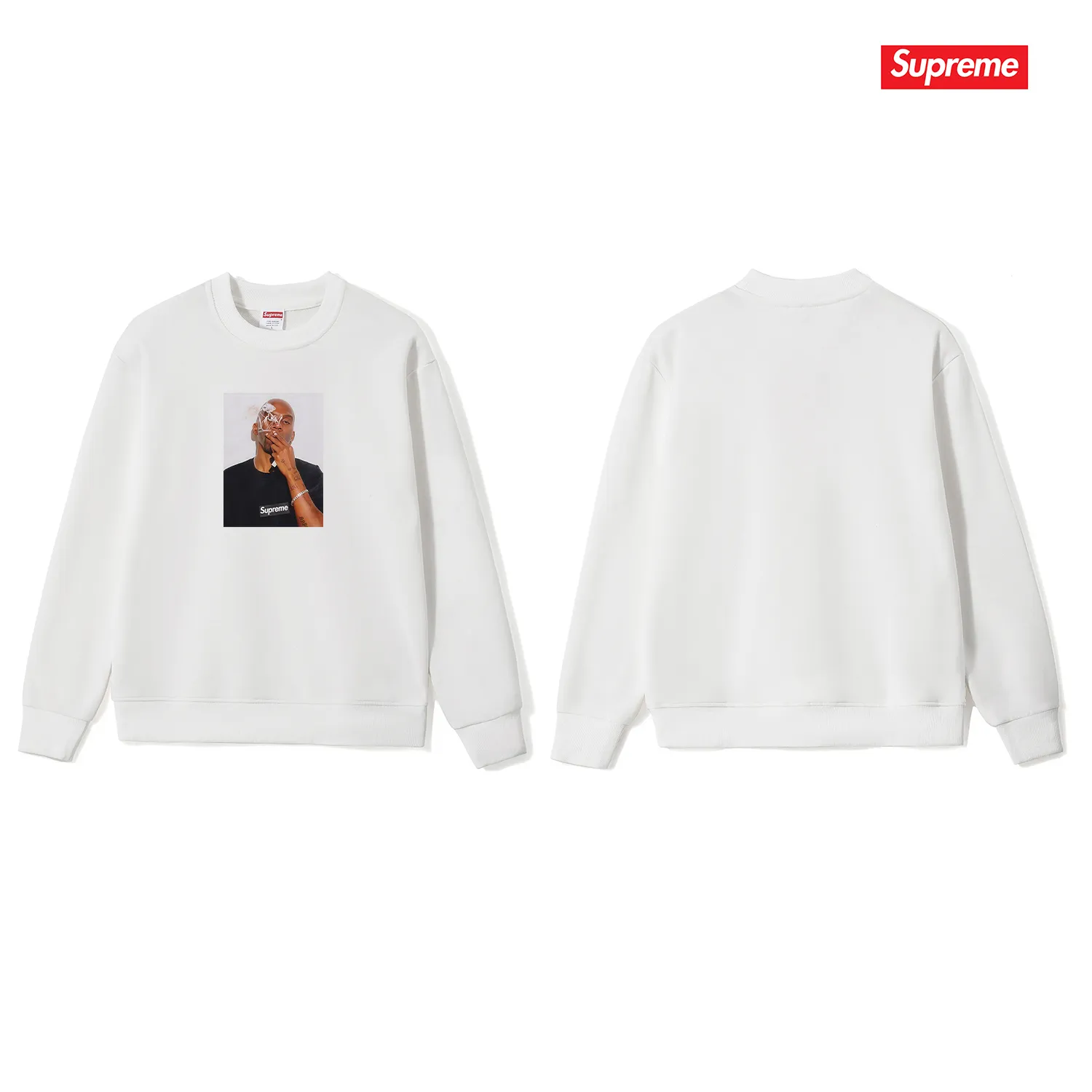 Style No. S1172 #terry p150💰 Velvet 160💰 Sup SS25 WEEK18SummerTee Dean Blunt character print round neck sweatshirt Made of 400 grams of large terry (drop shoulder large version) fabric, soft texture and no pilling Imported environmentally friendly printing glue The pattern is bright and three-dimensional Quality💥Same style for men and women The upper body is trendy Color: black white gray Size: S M L XL XXL