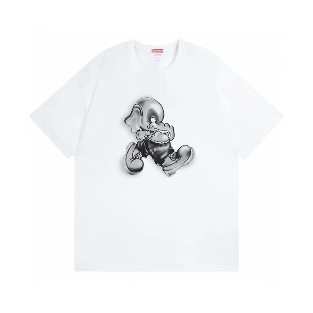 #S109 p110💰 Supreme FW22 Week1ElephantTee printing, loose version, using 260 grams of combed cotton double yarn, all three standards from fabrics to accessories are complete and follow ZP. The slurry printing imported from Matsui Company will never crack. The whole piece adopts three-needle five-thread technology. The neckline-shoulder seam-sleeve seam is double-lined, which looks more three-dimensional and textured. The same process as the original version, classic version Feel free to compare zp The whole piece adopts three-needle five-thread craftsmanship (neckline-shoulder seam-sleeve seam double thread, which looks more three-dimensional and textured) and the same craftsmanship as the original original, classic version Color: White Black Dark Green Gray Brown Red Size: S M L XL XXL