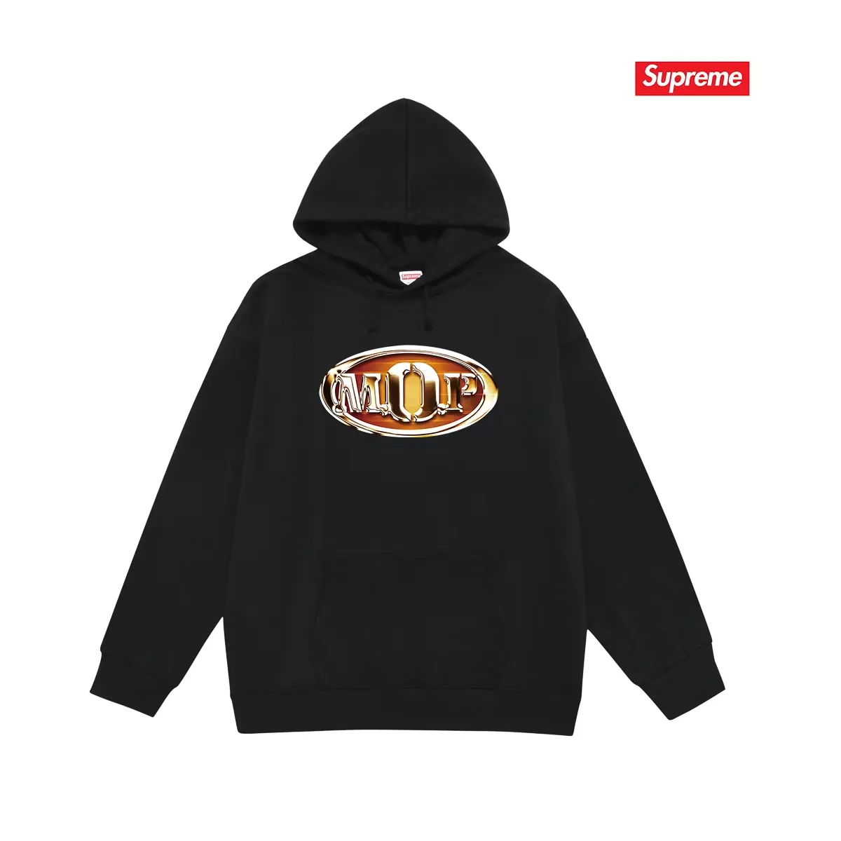 Style No. S2231 #terry P160💰 Velvet P170💰 Supreme 24FW MOP Hooded rap group co-branded hooded sweatshirt. Made of 400g large terry 430g silver fox velvet (off-shoulder large version) fabric. The texture is soft and non-pilling. Imported environmentally friendly printing glue. The pattern is bright and three-dimensional. Quality💥Same style for men and women. The upper body is trendy. Color: black white gray Size: S M L XL XXL