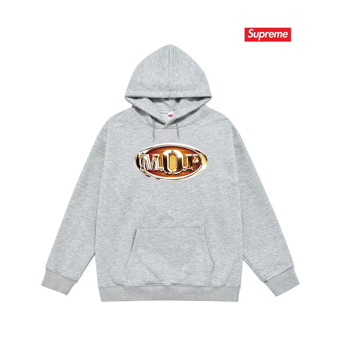 Style No. S2231 #terry P160💰 Velvet P170💰 Supreme 24FW MOP Hooded rap group co-branded hooded sweatshirt. Made of 400g large terry 430g silver fox velvet (off-shoulder large version) fabric. The texture is soft and non-pilling. Imported environmentally friendly printing glue. The pattern is bright and three-dimensional. Quality💥Same style for men and women. The upper body is trendy. Color: black white gray Size: S M L XL XXL