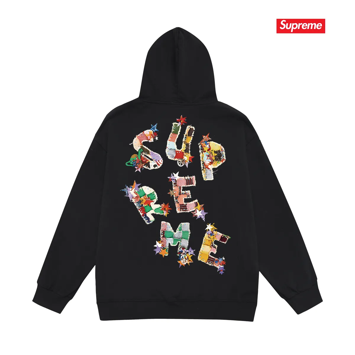 Style No. S2091 #terry P160💰 Velvet P170💰 Supreme SS24 WEEK1 letter printed hooded sweatshirt Made of 400g large terry 430g silver fox velvet (drop shoulder large version) fabric, soft texture and no pilling Imported environmentally friendly printing glue The pattern is bright and three-dimensional Quality 💥Same style for men and women The upper body is trendy Color: black white gray Size: S M L XL XXL