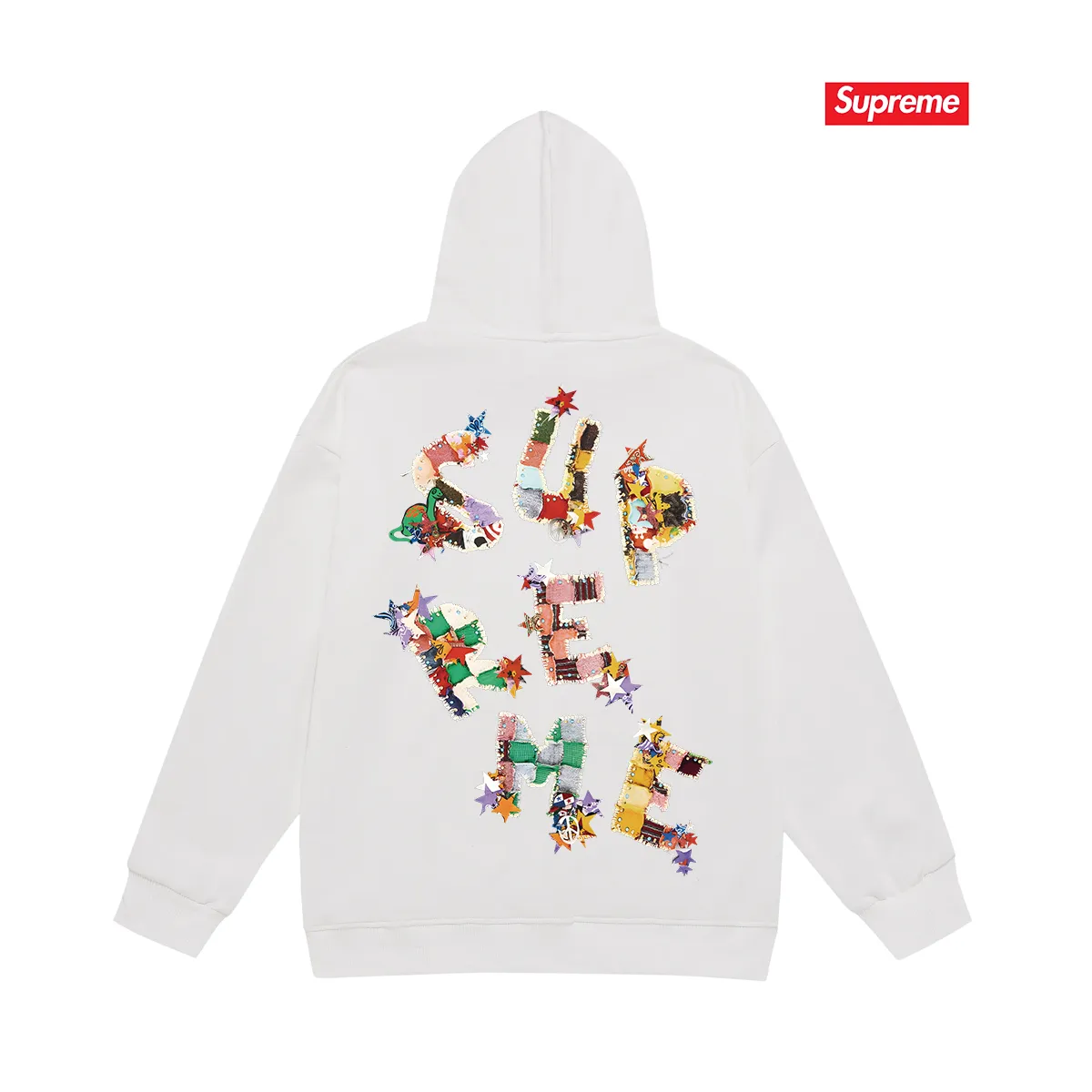 Style No. S2091 #terry P160💰 Velvet P170💰 Supreme SS24 WEEK1 letter printed hooded sweatshirt Made of 400g large terry 430g silver fox velvet (drop shoulder large version) fabric, soft texture and no pilling Imported environmentally friendly printing glue The pattern is bright and three-dimensional Quality 💥Same style for men and women The upper body is trendy Color: black white gray Size: S M L XL XXL