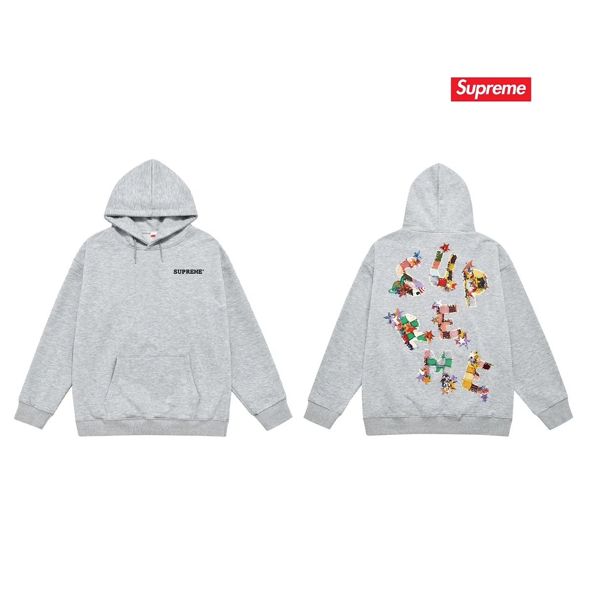Style No. S2091 #terry P160💰 Velvet P170💰 Supreme SS24 WEEK1 letter printed hooded sweatshirt Made of 400g large terry 430g silver fox velvet (drop shoulder large version) fabric, soft texture and no pilling Imported environmentally friendly printing glue The pattern is bright and three-dimensional Quality 💥Same style for men and women The upper body is trendy Color: black white gray Size: S M L XL XXL